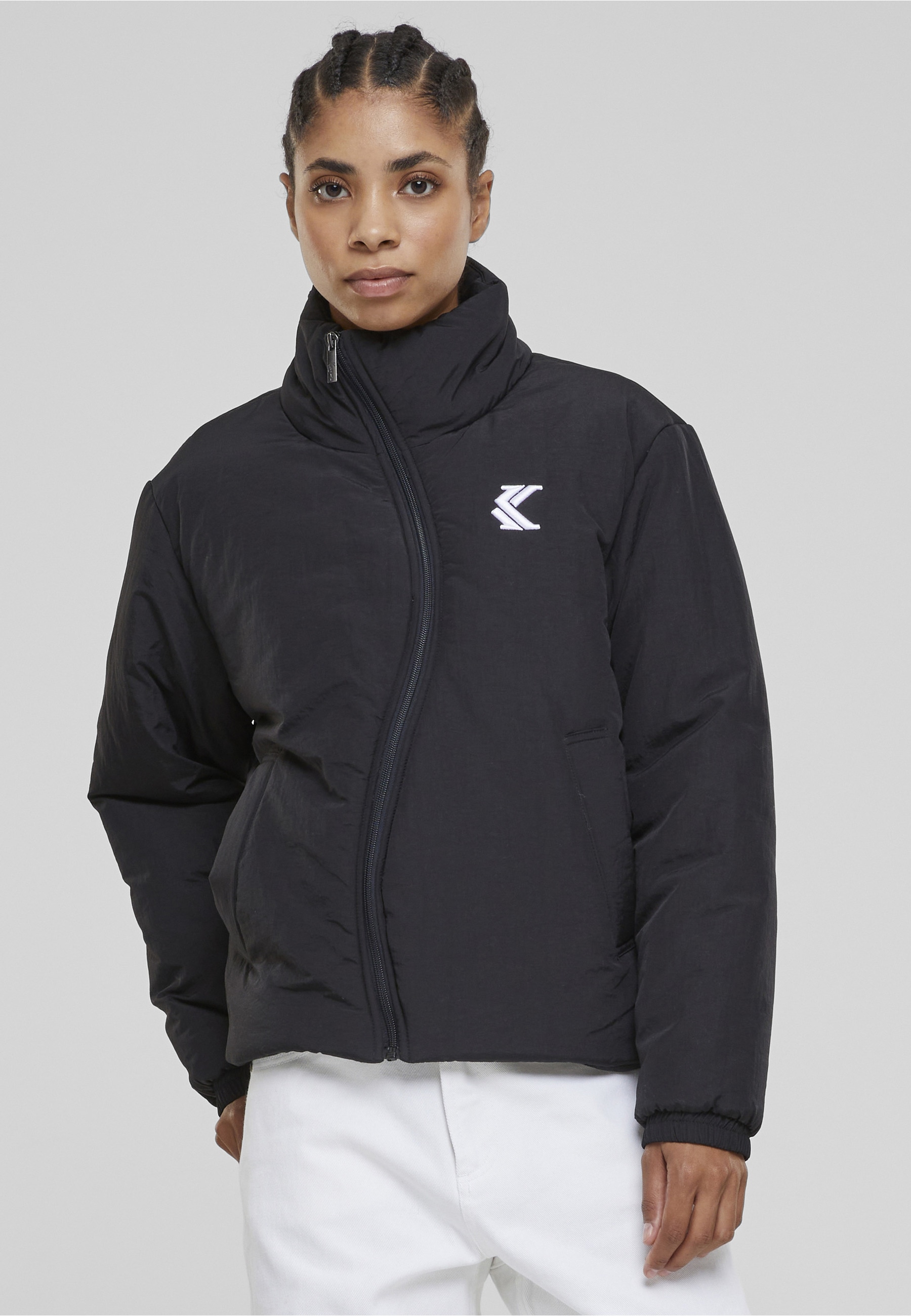 Karl Kani Winterjacke »Karl Kani Damen KW233-051-3 KK OG Wavy Puffer Jacket« 1 Stk. tlg. ohne Kapuze