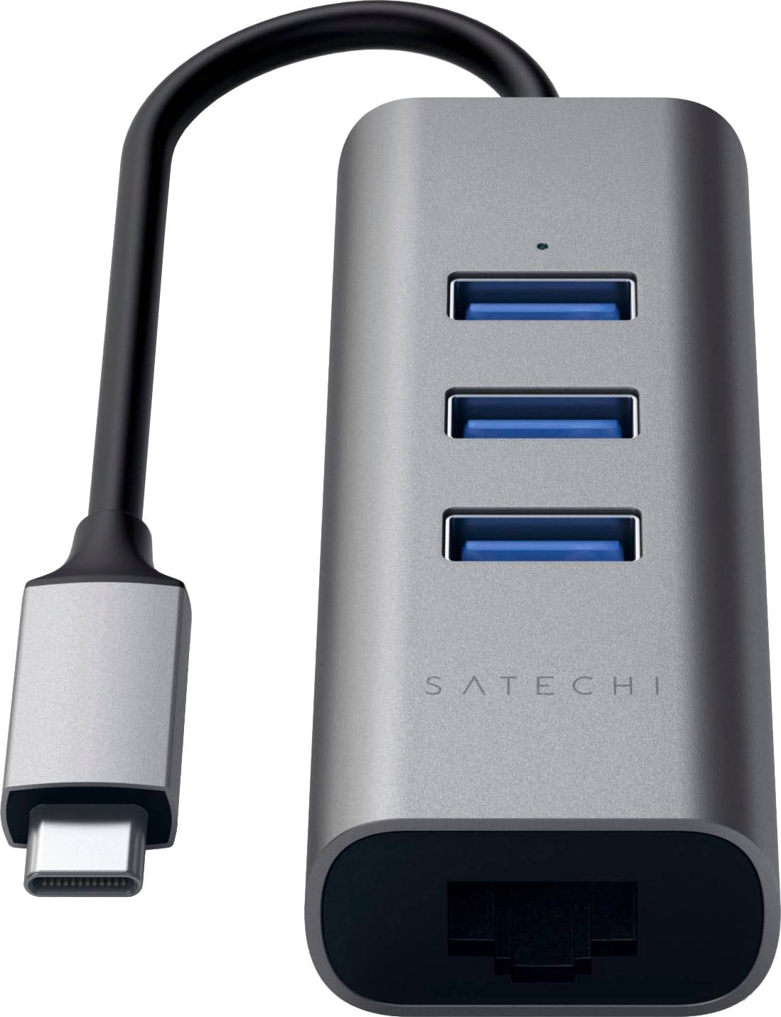 Satechi USB-Adapter »Type-C 2-in-1 3 Port USB laikmena 3.0 skaitytuvas & Ethernet« USB laikmena 3.0 Typ A zu USB laikmena Typ C