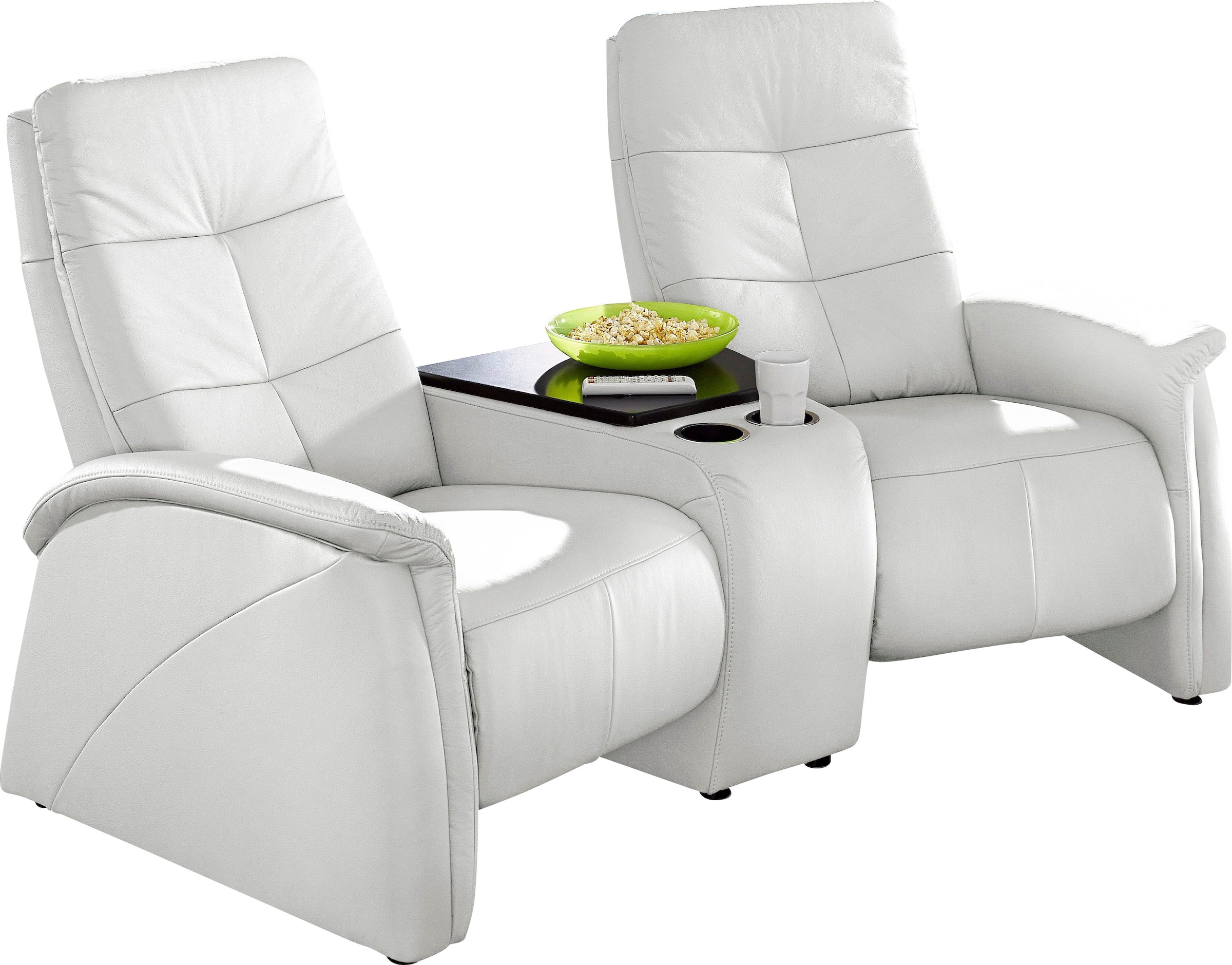 exxpo - sofa fashion 2-Sitzer "Tivoli, Kinosofa, bequem", mit Relaxfunktion, integrierter Tischablage und Stauraumfach