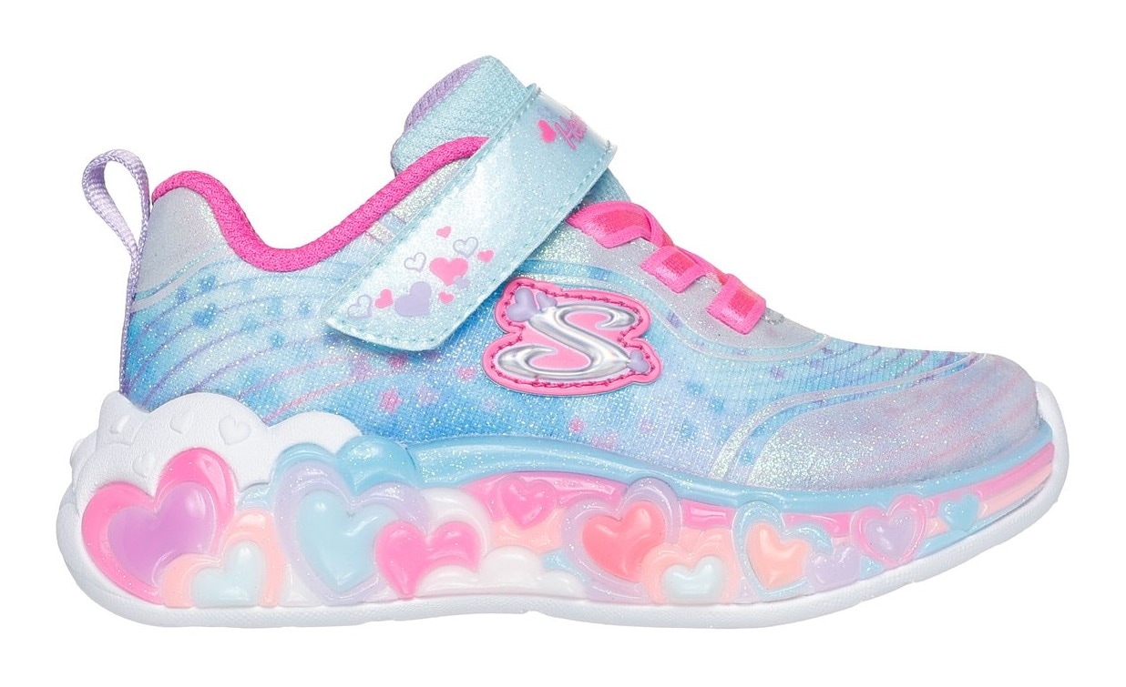 Skechers Lauflernschuh »ETERNAL HEART LIGHTS«, Blink,-Klettschuh mit Herz-Applikation, Größenschablone zum Download