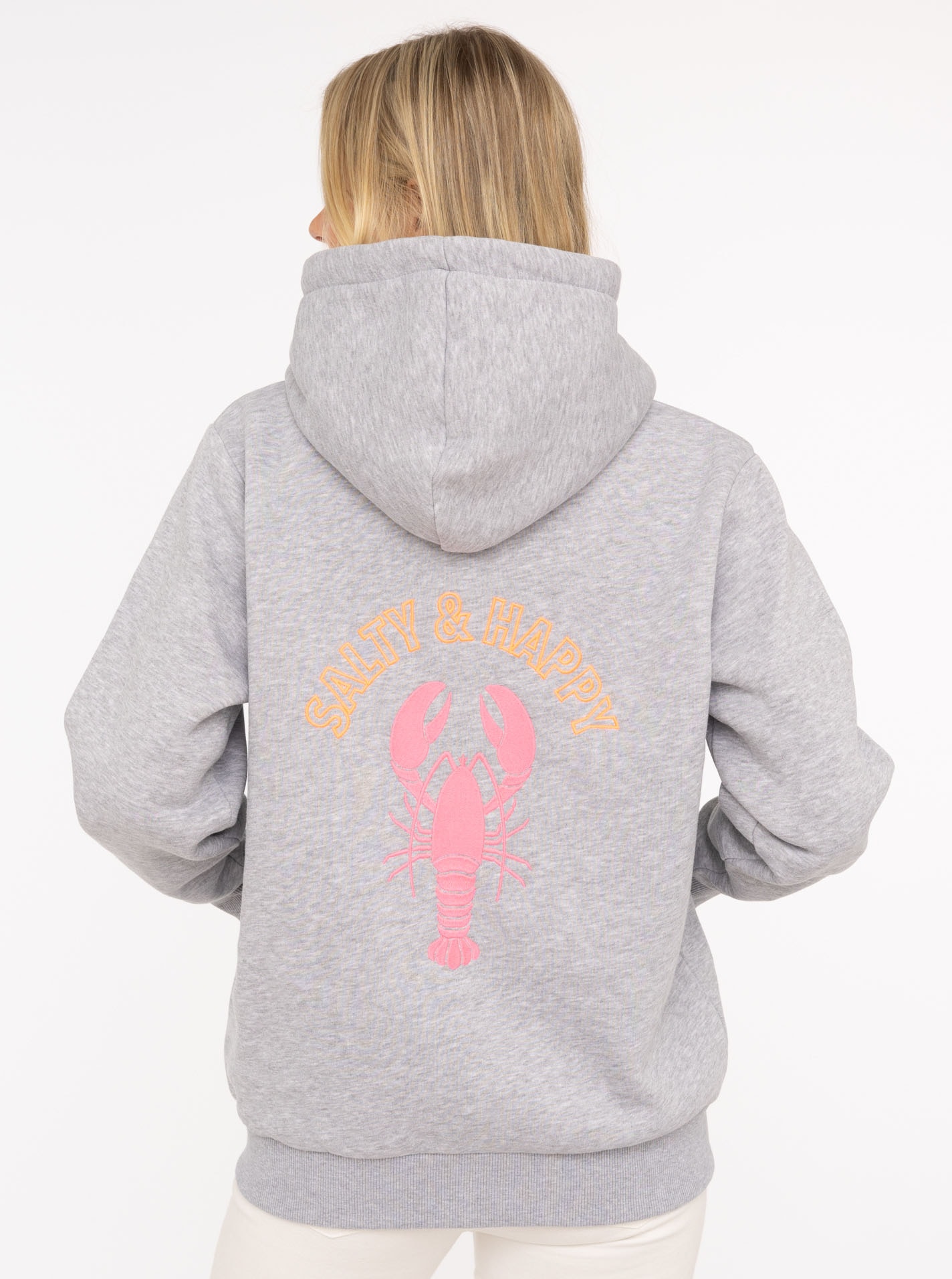 Zwillingsherz Sweatjacke »"Moin Moin"«, Kapuze, Langarm, Reißverschluss, modisch, maritim, Kordelzug