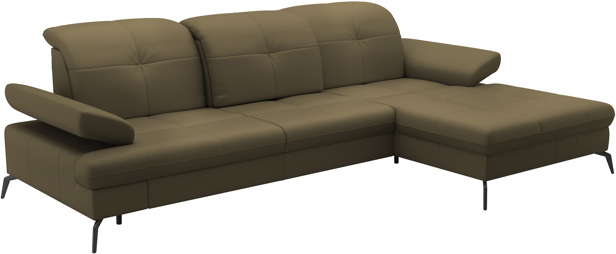 sit&more Ecksofa »Amica, L-Form, inkl. Sitztiefenverstellung & Armteilverstellung«, wahlweise mit Bettfunktion, Bettkasten und Kopfteilverstellung