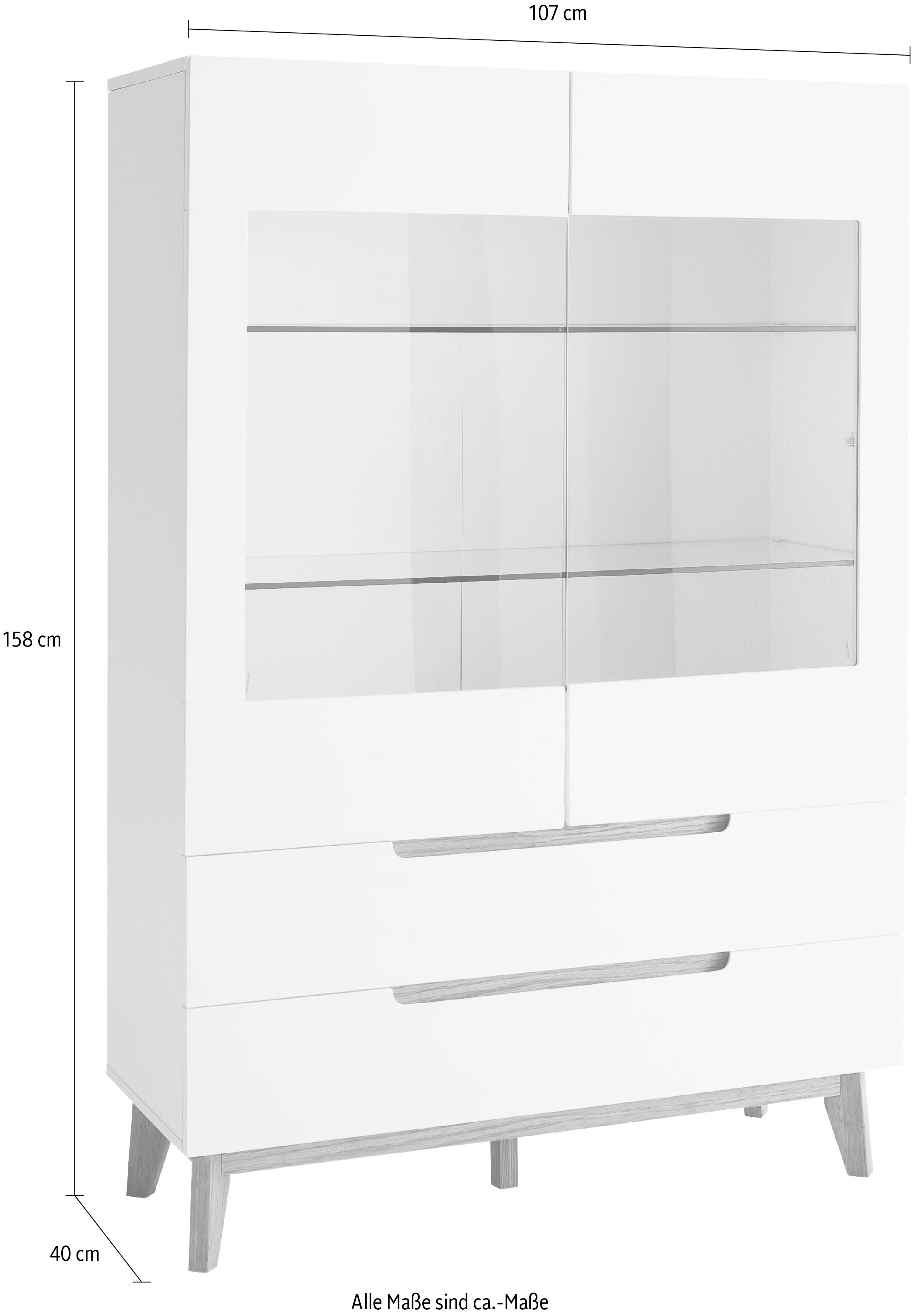 MCA furniture Highboard »Cervo«, Breite ca. 107 cm