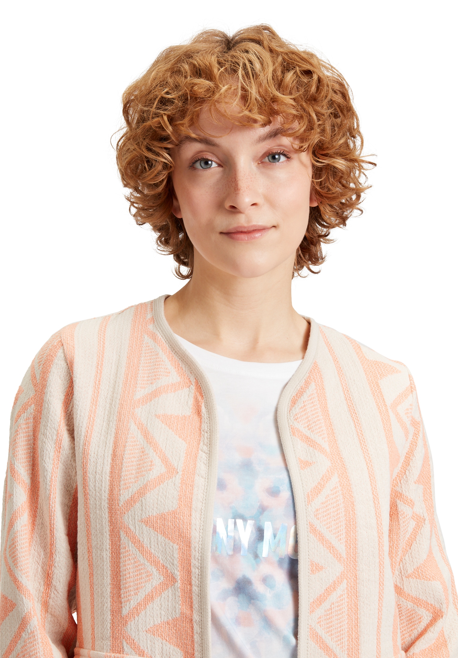 Cartoon Jackenblazer »Cartoon Damen Blazer-Jacke mit Muster«, Material