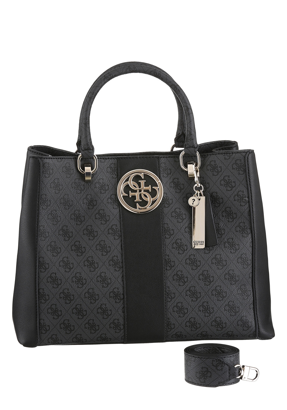 Guess Henkeltasche »Bluebelle Carryall«, mit schickem Allover-Druck