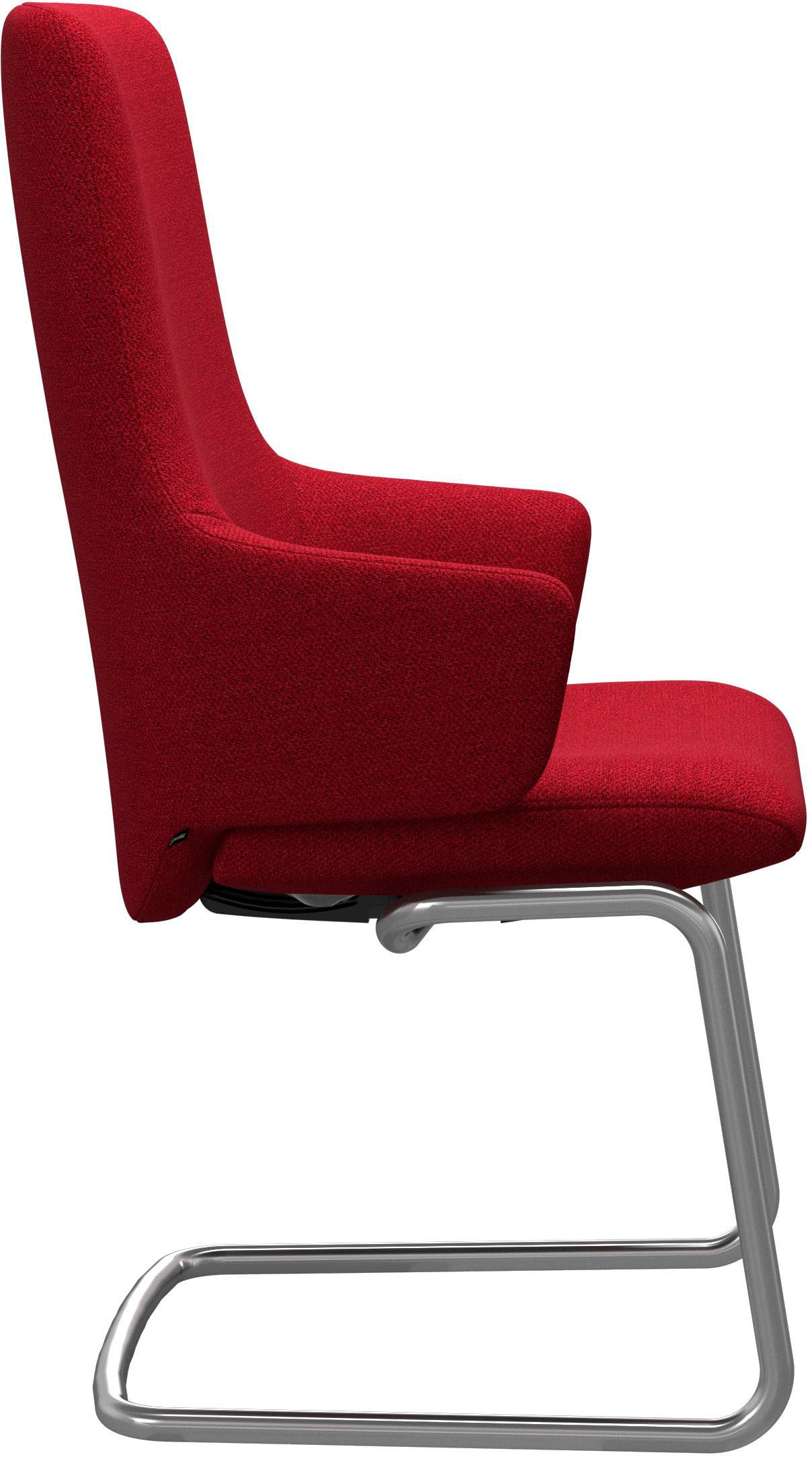 Stressless® Polsterstuhl »Laurel«, ROHLEDER Stoff Q2 FARON, High Back mit Armlehne, Größe L, mit Beinen aus Stahl in Chrom matt