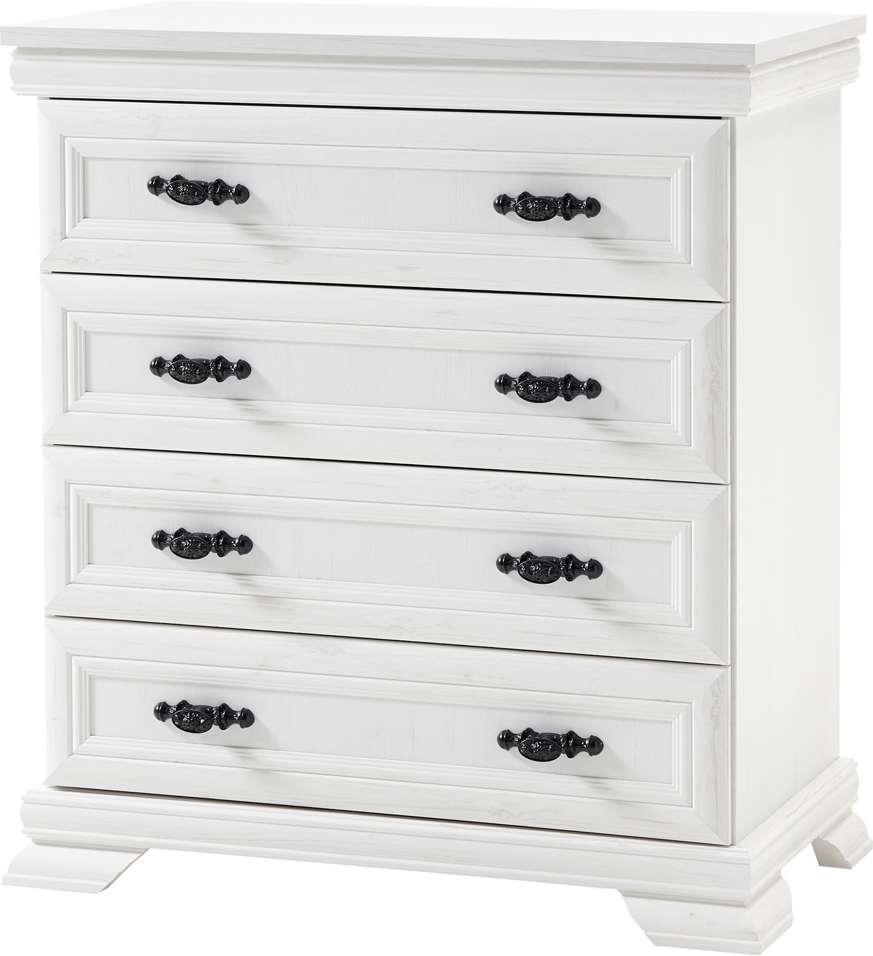 OTTO home Kommode "Royal, Schrank im Landhausstil, Wohnzimmerschrank, Mehrzweckschrank" Metallgriffe, ausreichend Stauraum, vielseitig einsetzbar, 88 cm breit