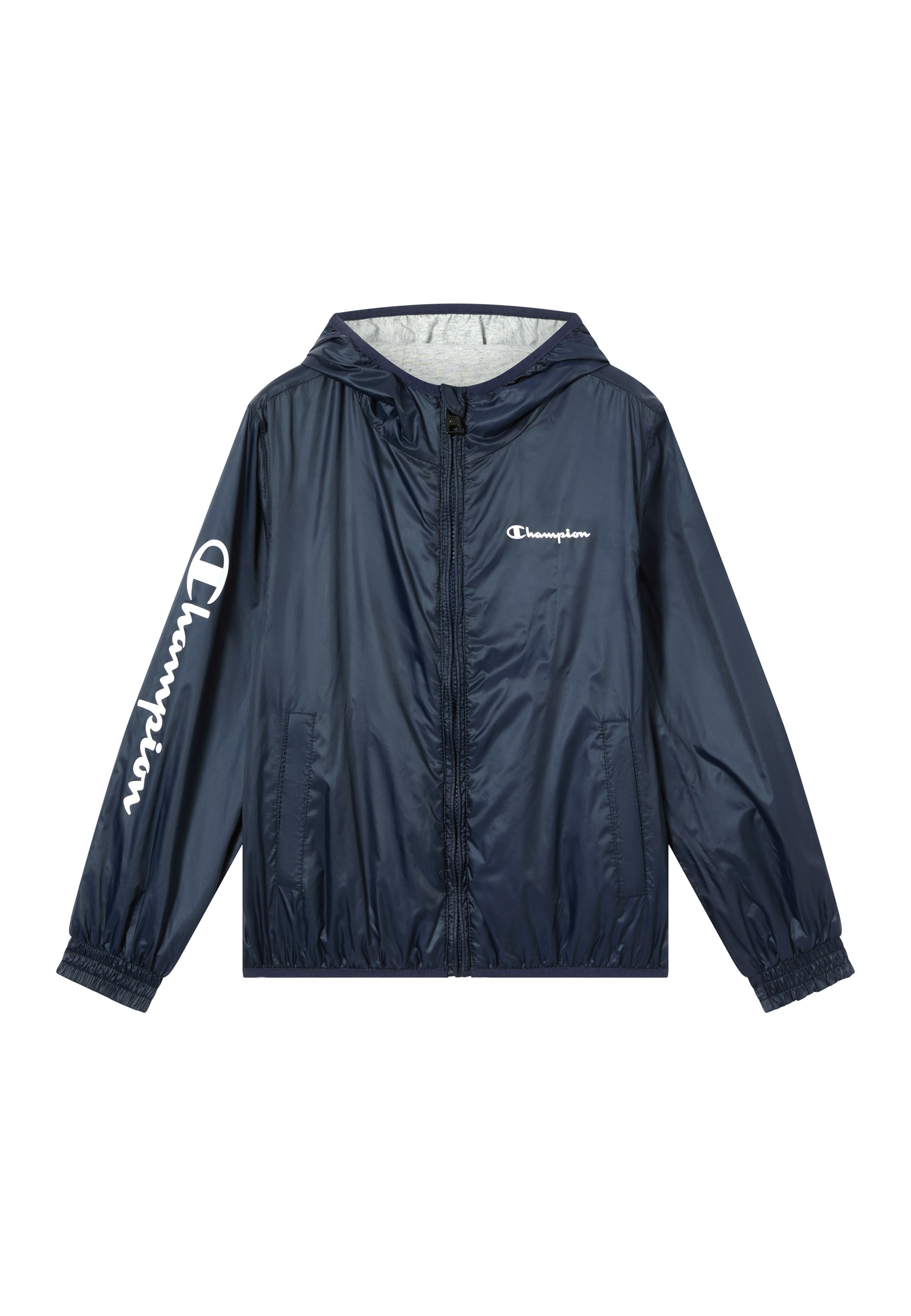 Champion Windbreaker "OUTDOOR Light Hooded Jacket with Large Logo" mit Kapuze mit Kapuze, wasserabweisend, winddicht