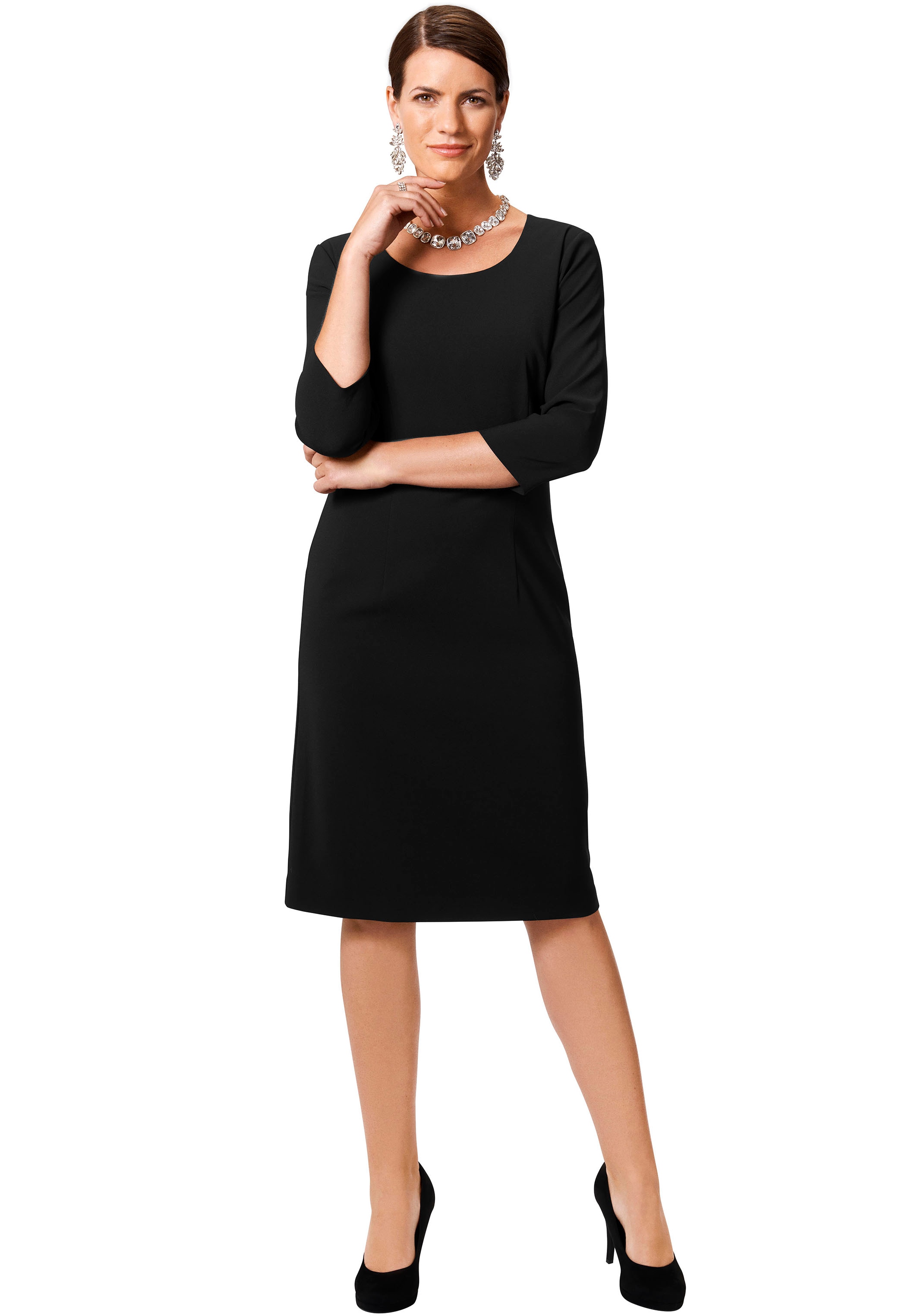 select! By Hermann BAUR Jerseykleid, Lange | bestellen mit Rundhals