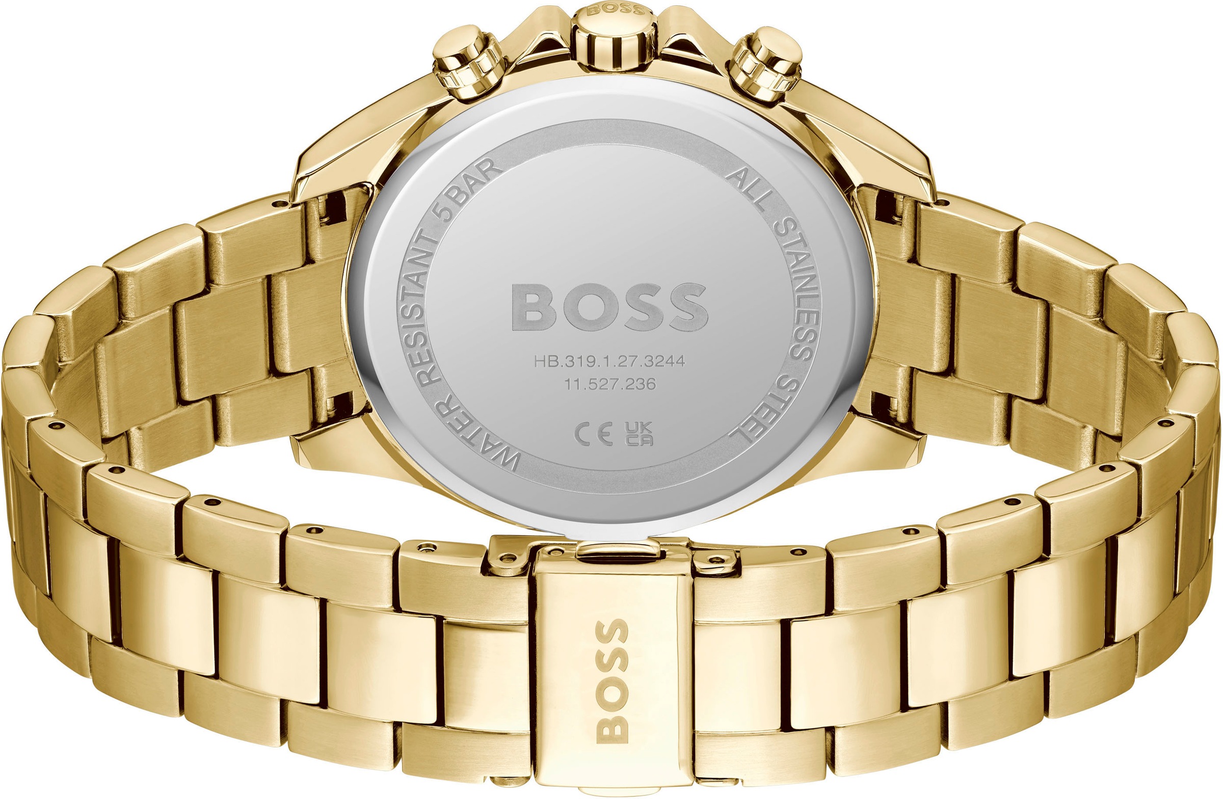 BOSS Multifunktionsuhr »NOVIA«, Quarzuhr, Damenuhr, Herrenuhr Armbanduhr, Edelstahlarmband