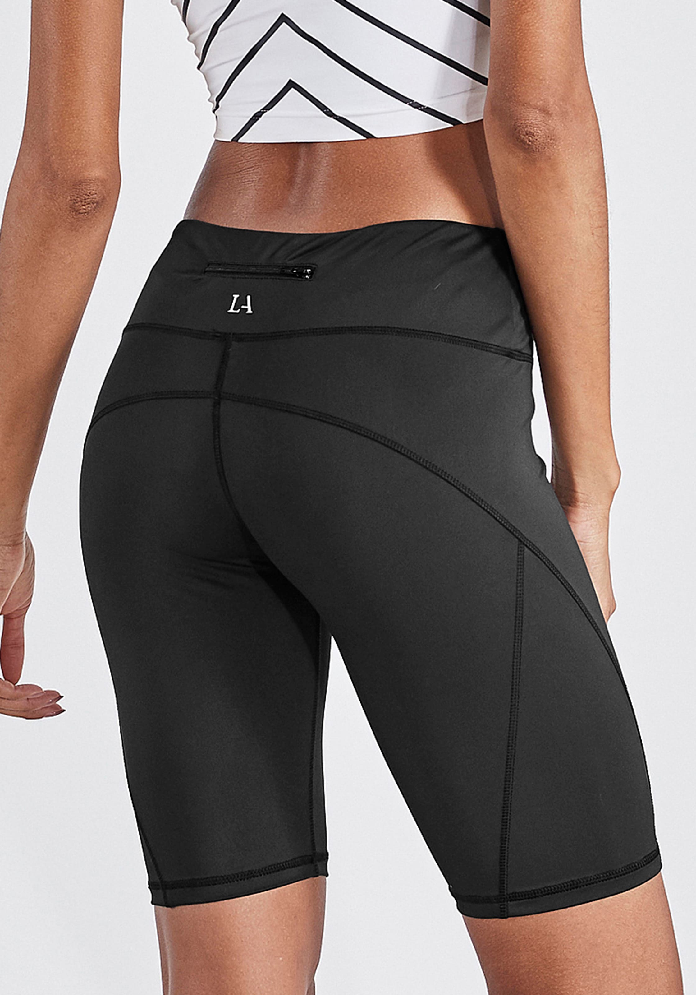 Calvin Klein Sport Radlerhose »WO - auf Rechnung Bein | bestellen CK-Logoschriftzug am Knit Shorts«, mit BAUR