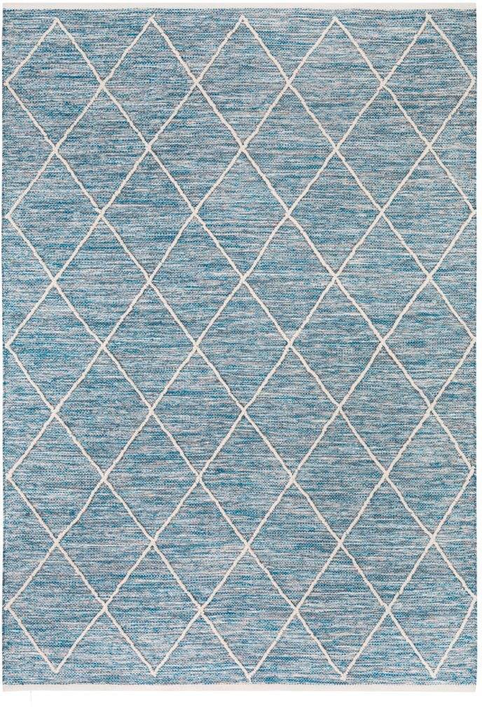 OTTO home Teppich "Pamplona" rechteckig 8 mm Höhe Handweb-Teppich, Rauten-Motiv, handgewebt, reine Baumwolle
