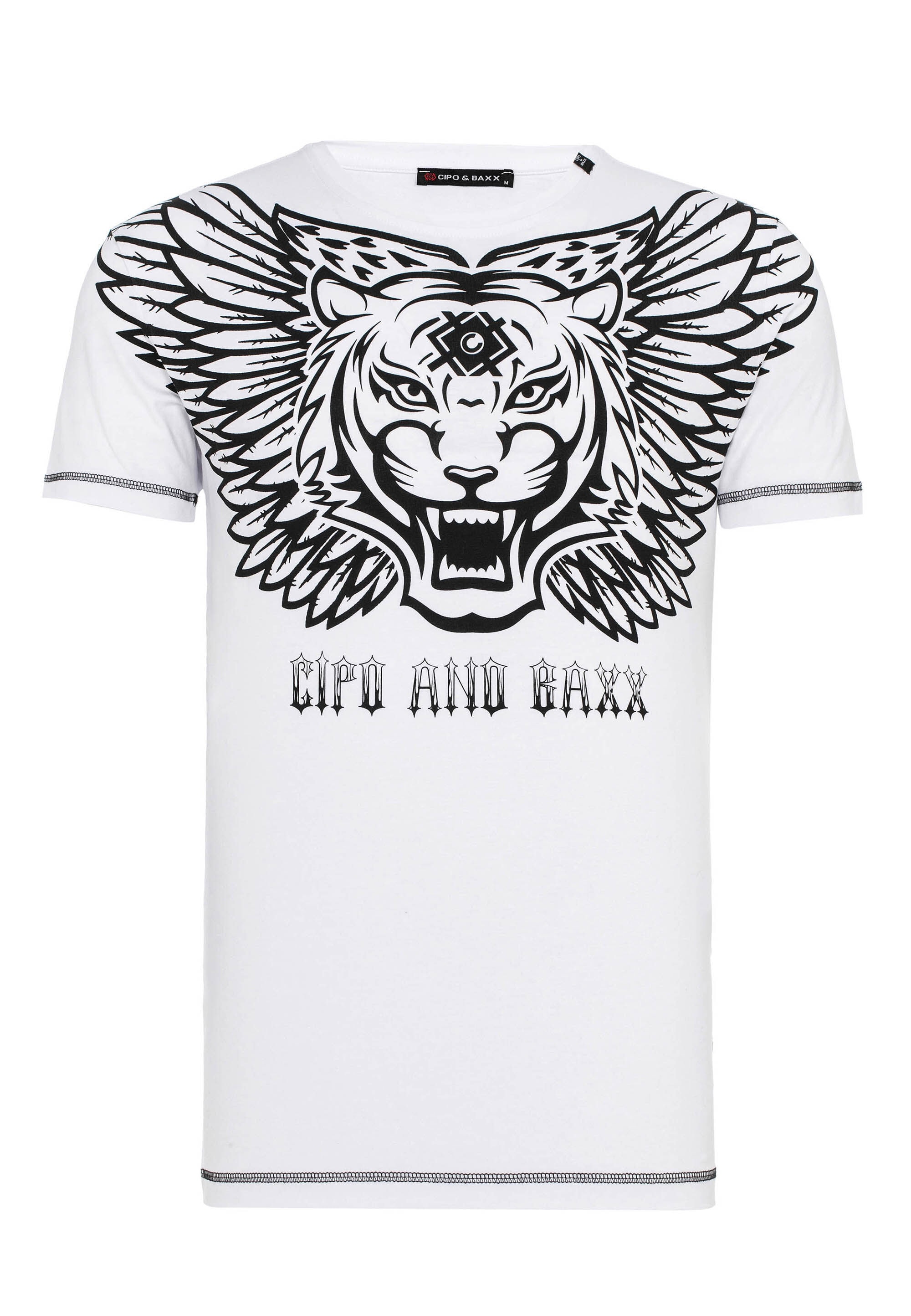 Cipo & Baxx T-Shirt »T-Shirt«, mit trendigem Frontprint als Highlight