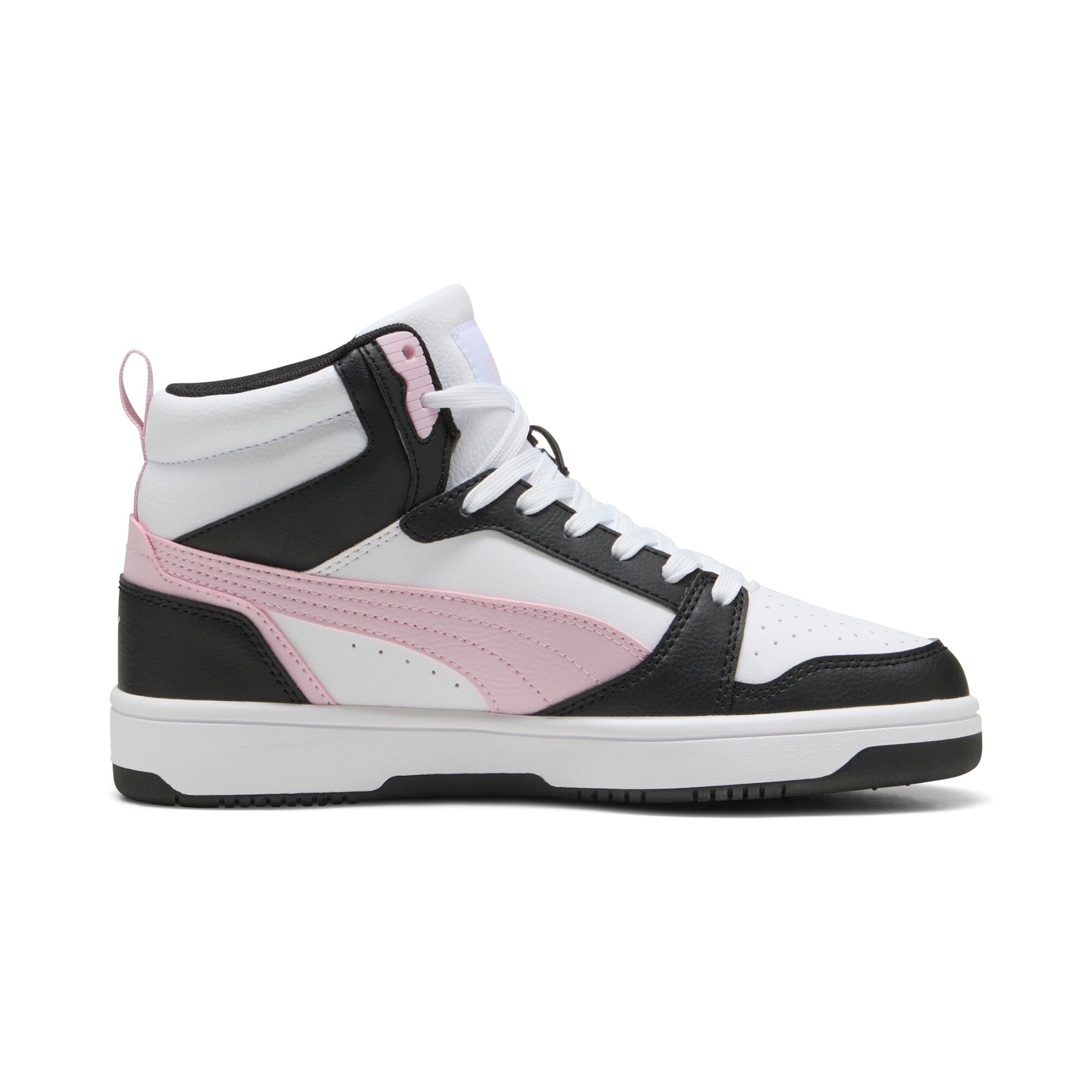 Sneaker PUMA "REBOUND V6", Herren, Gr. 38, weiß (puma weiß, rose mauve, puma schwarz), Synthetik, mehrfarbig, Schuhe Sneaker, knöchelhoch, wasserabweisendes Obermaterial, weiche Innensohle 2