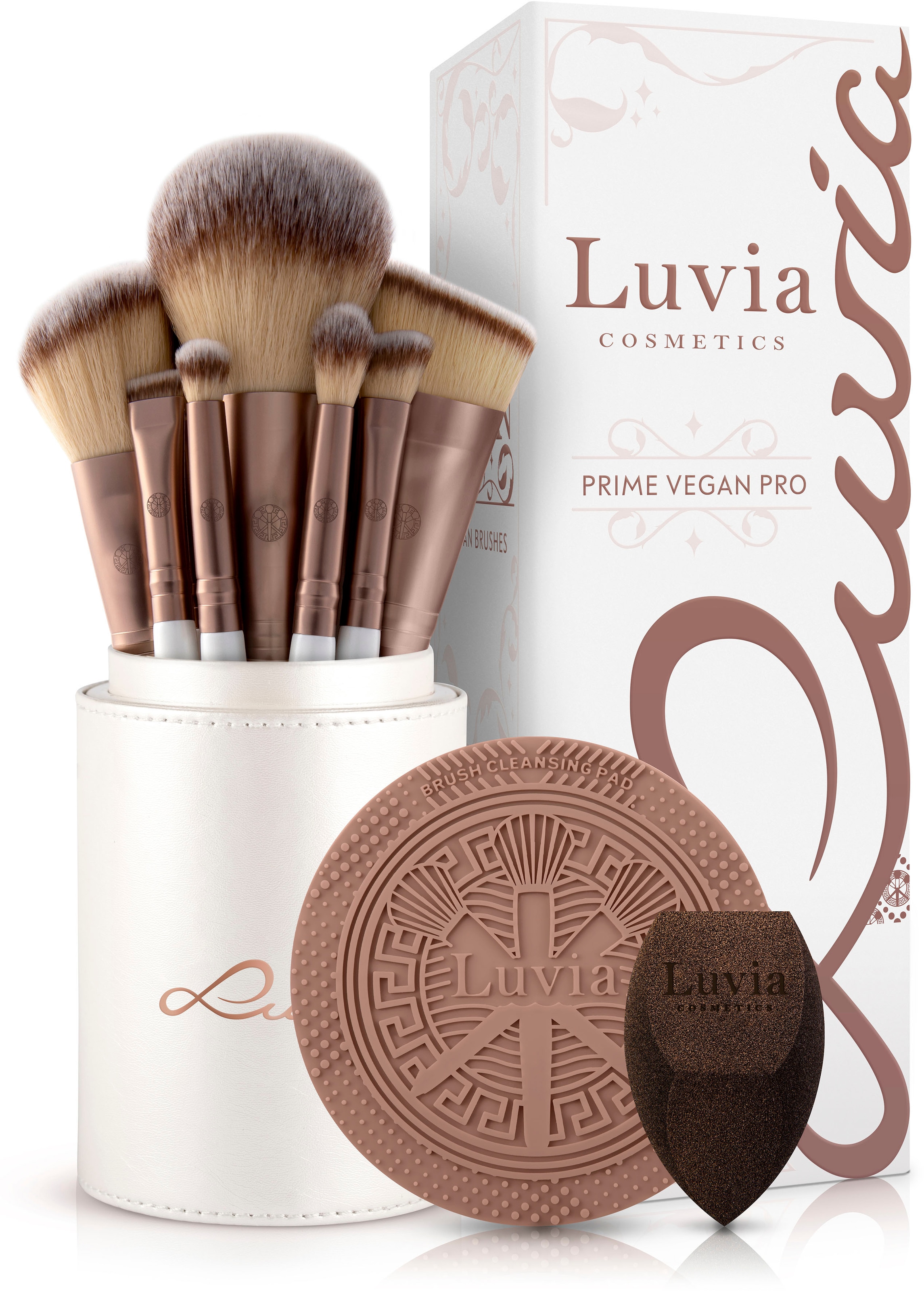 (15 Luvia »Prime Pro« tlg.) Cosmetics Kosmetikpinsel-Set Vegan