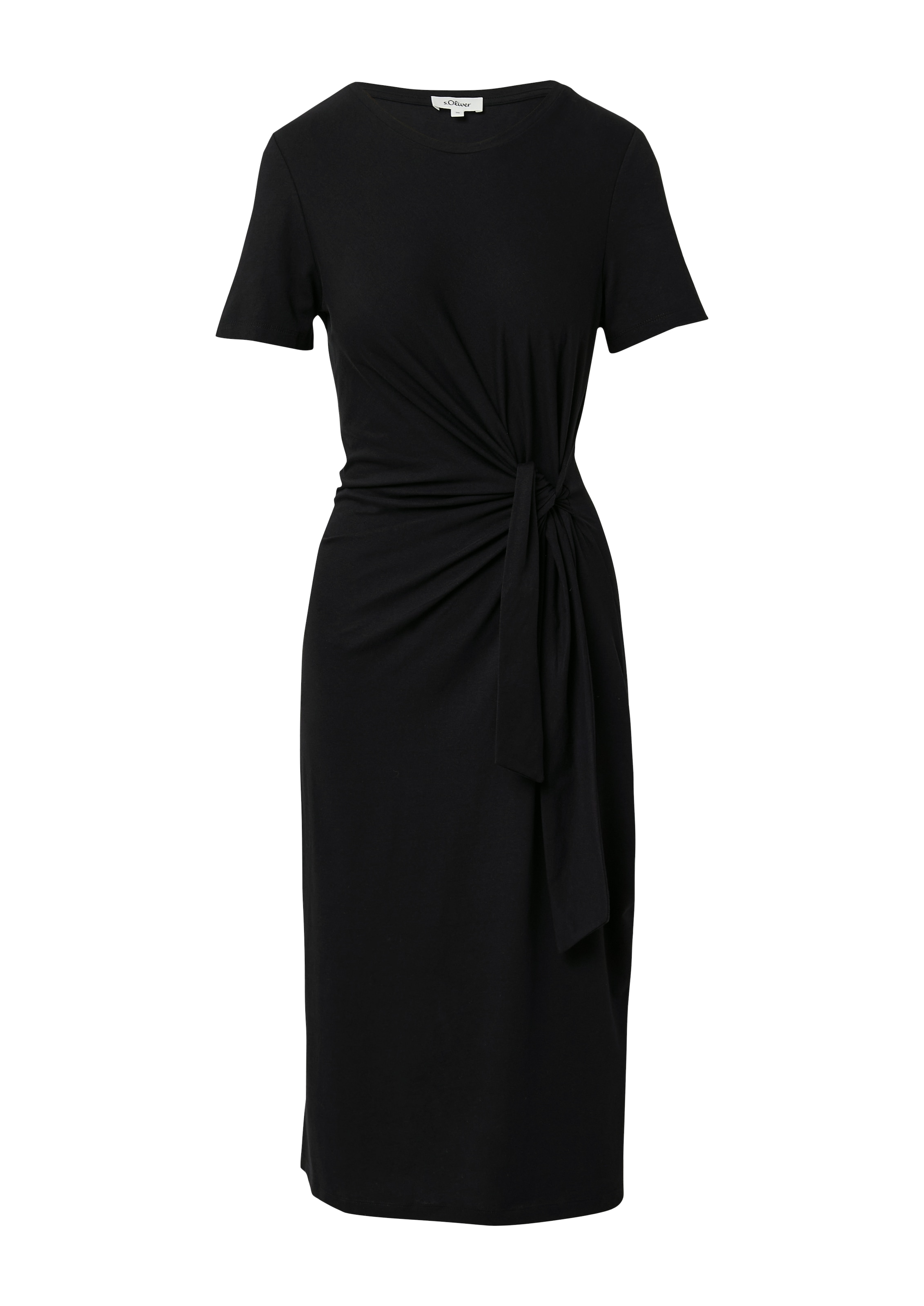 s.Oliver Jerseykleid, Sommerkleid mit Knoten-Detail