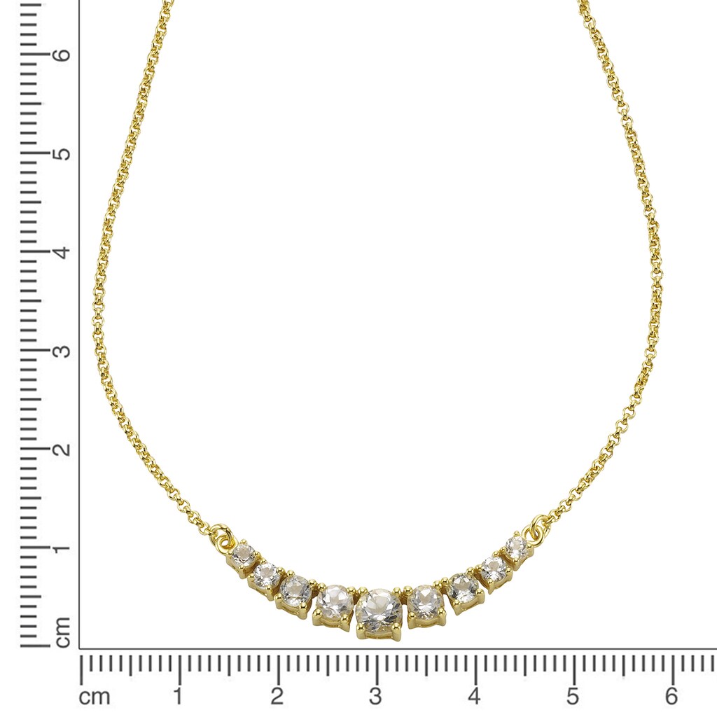 Zeeme Collierkettchen »925/- Sterling Silber Weißtopas«