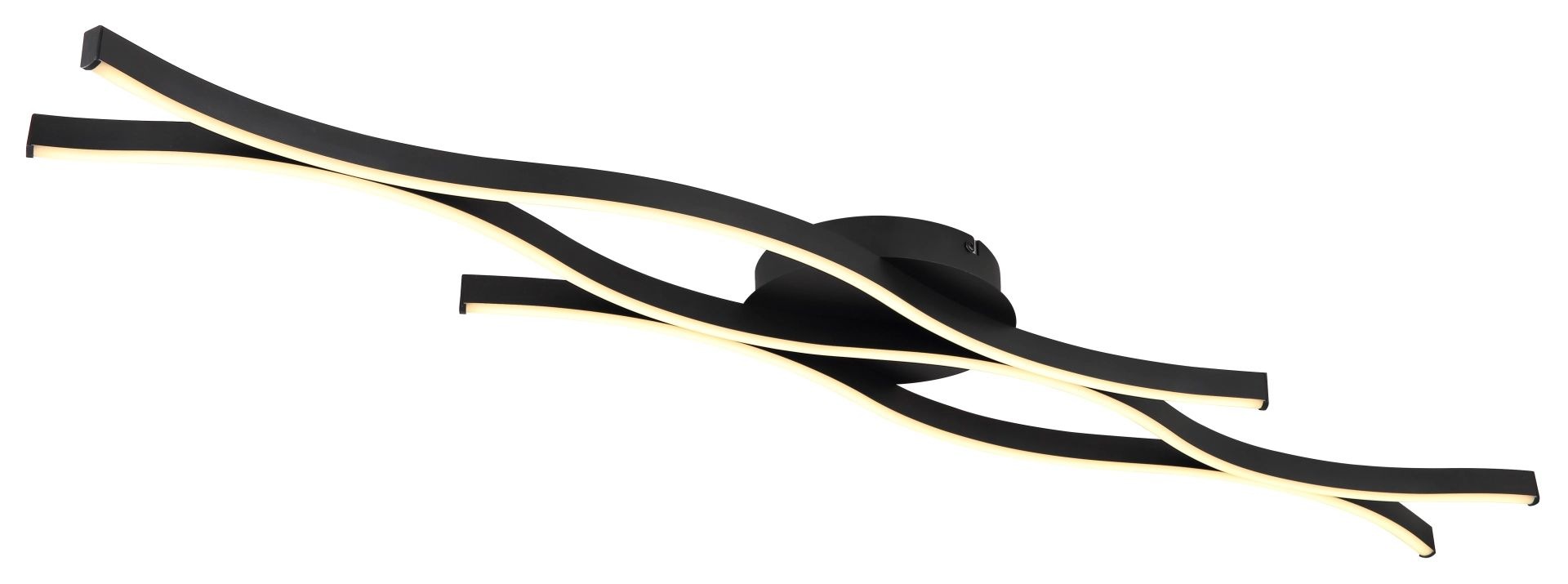 GLOBO LIGHTING LED Deckenleuchte »GERONIMO« LED-Modul 1 Stk. Warmweiß Deckenlampe, Wohnzimmer, Flur, geschwungen