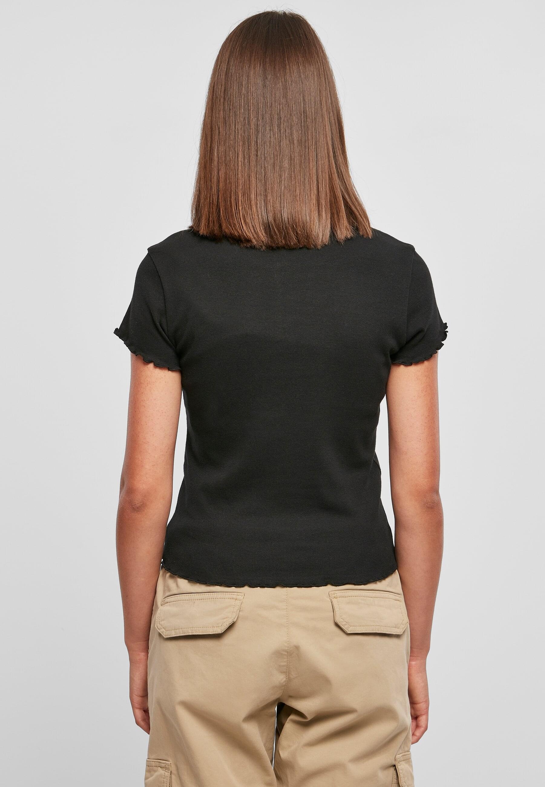 URBAN CLASSICS T-Shirt »Urban Classics Damen Ladies Rib Polo Tee«, (1 tlg.)