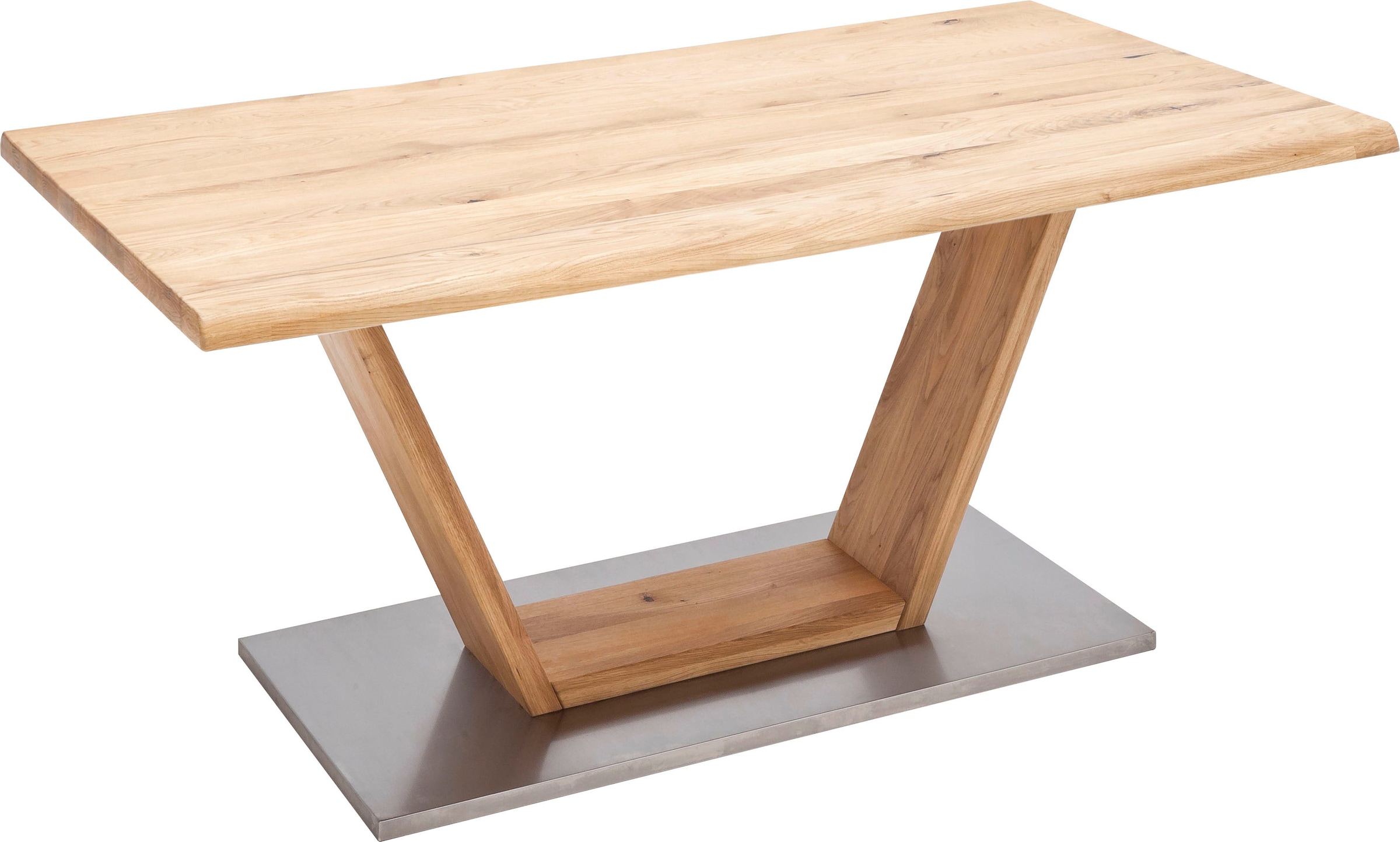 MCA furniture Esstisch "Greta", Esstisch Massivholz mit Baumkante, gerader günstig online kaufen