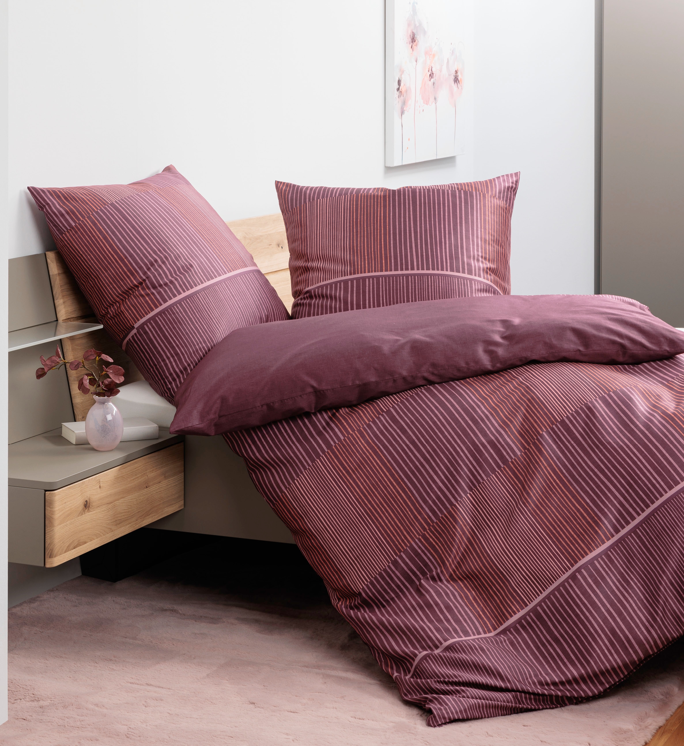 Janine Bettwäsche "Mako-Satin98125 06" mit Reissverschluss günstig online kaufen