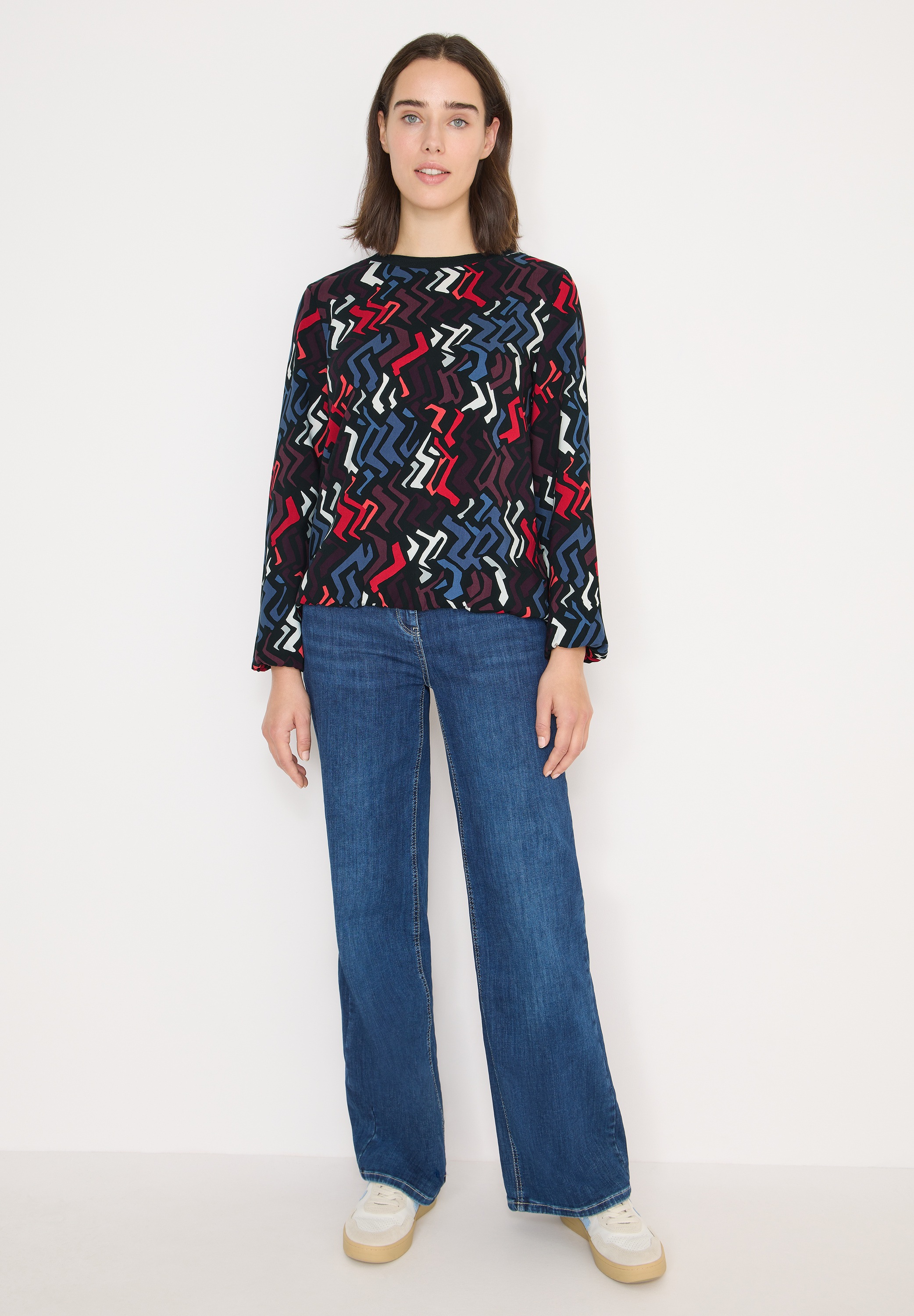 Thumbnail - Cecil Langarmbluse mit grafischem Muster