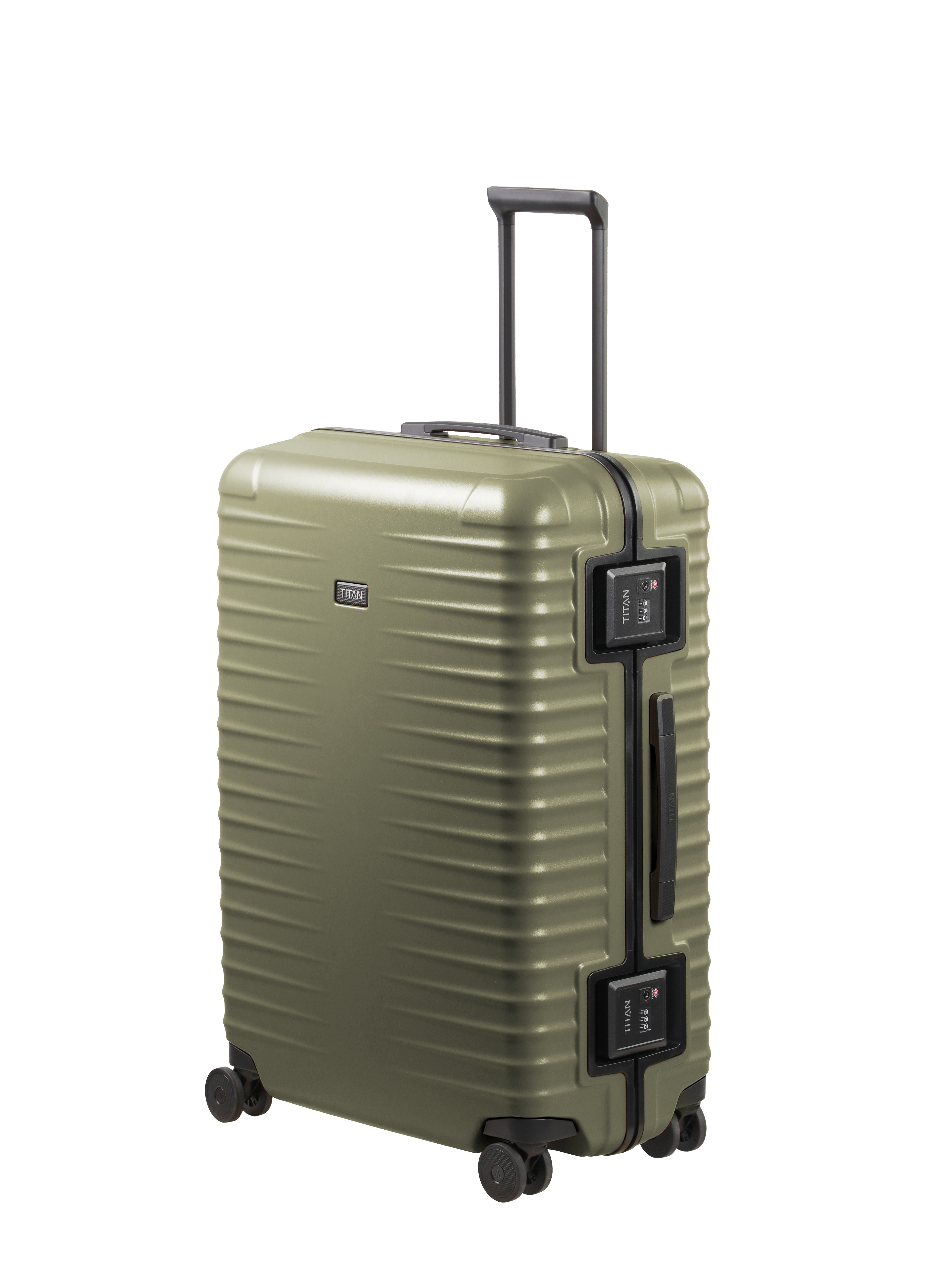 TITAN - Made in Germany Trolley "OVERSEAS Koffer Hartschale" 101 l 4 Rollen mit TSA-Rahmenschloss, intelligenter Innenaufteilung Größe L