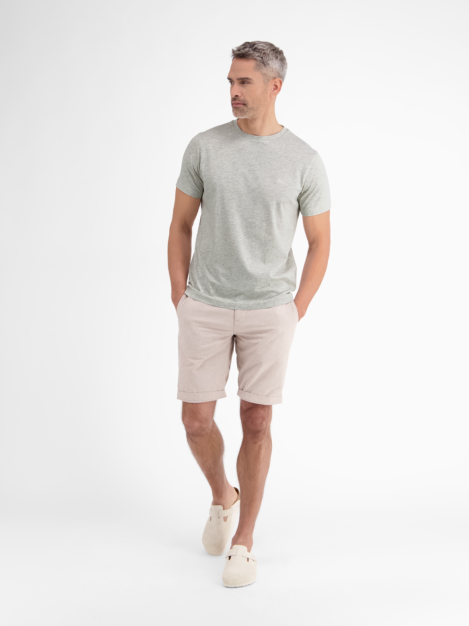 LERROS T-Shirt »LERROS Basic T-Shirt mit Logostitch«