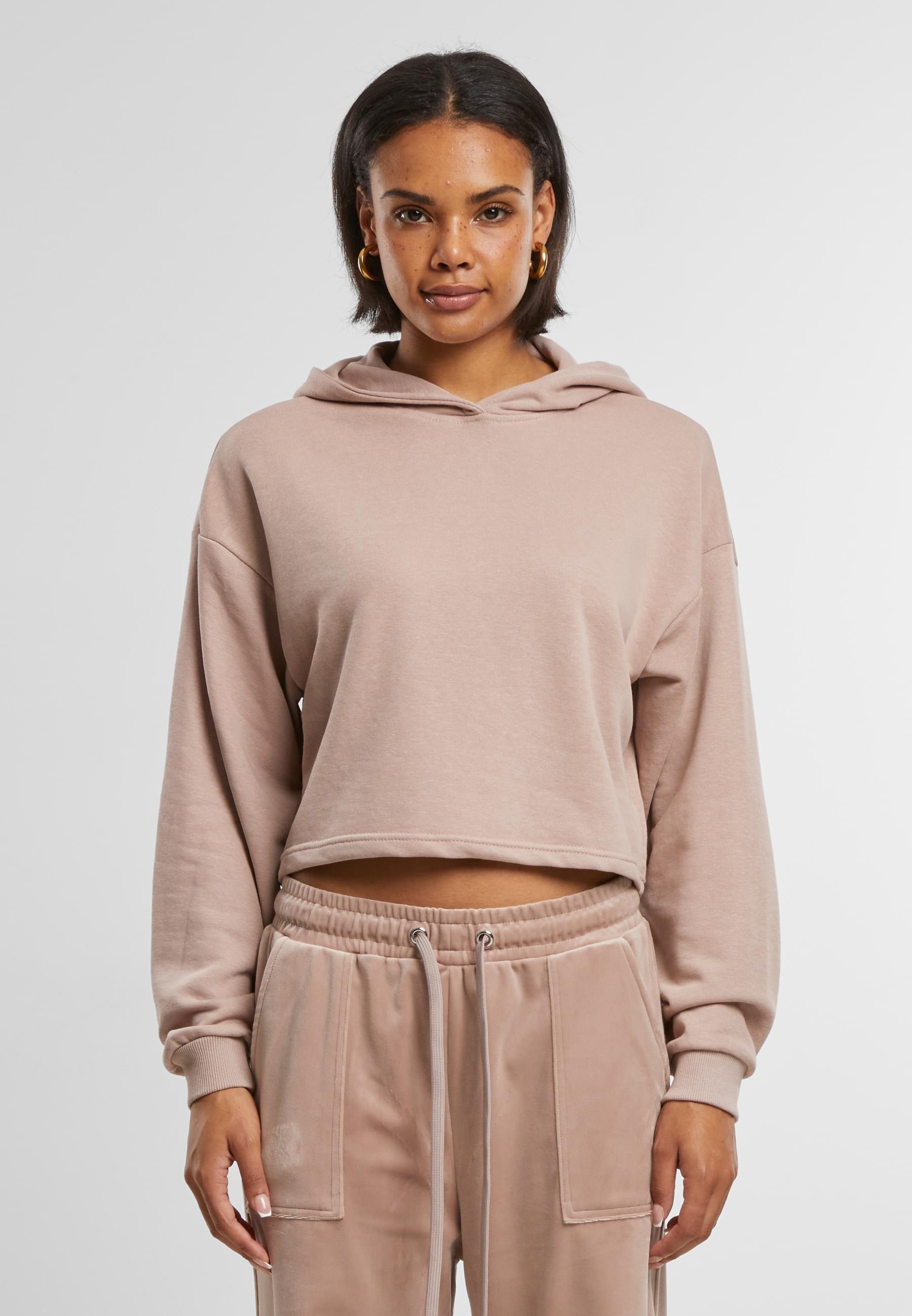 URBAN CLASSICS Kapuzenpullover »Urban Classics Damen Ladies Oversized Cropped Light Terry Hoodie«, (1 tlg.)