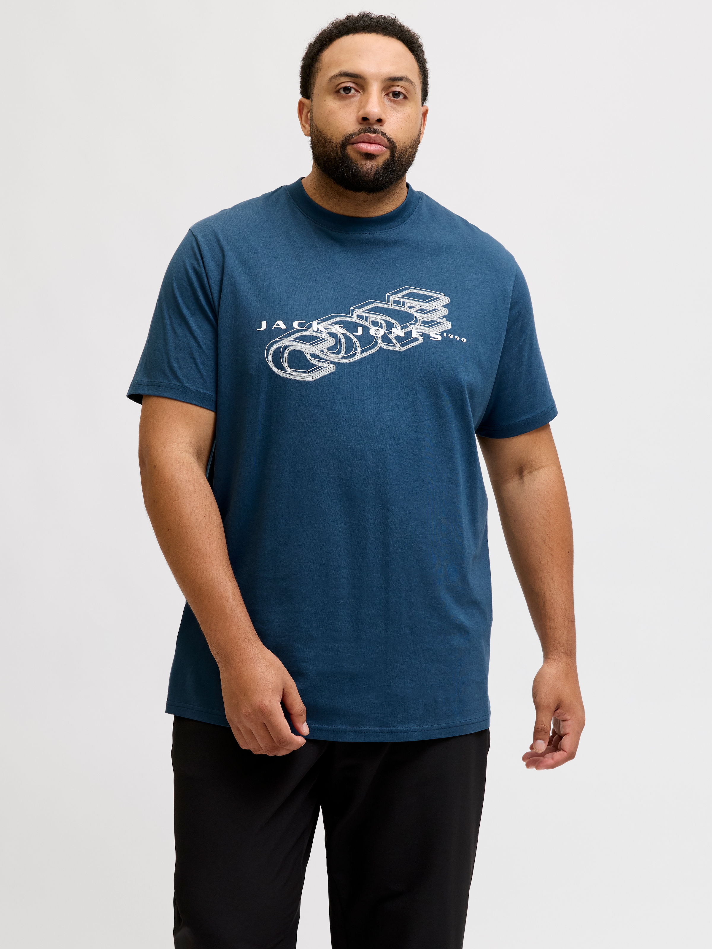 Jack & Jones PlusSize Kurzarmshirt "JCOFUSION BIG BRANDING TEE SS CREW PLS" günstig online kaufen