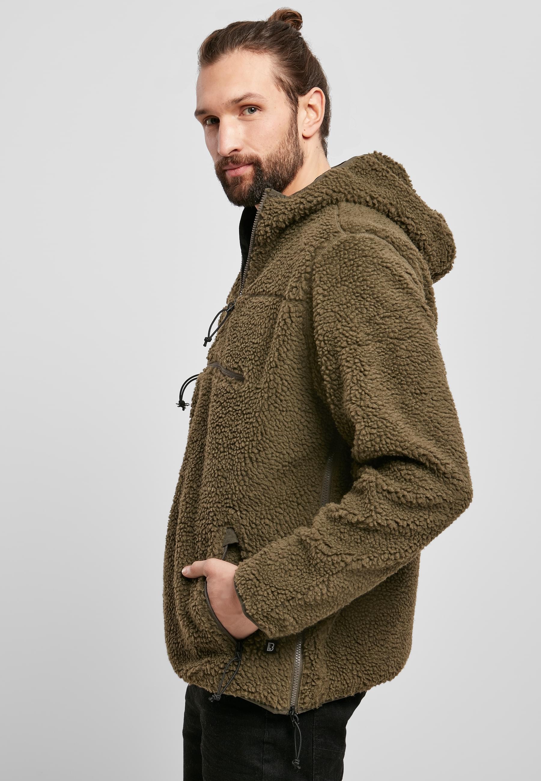 Brandit Anorak »Brandit Herren Teddyfleece Worker Pullover«, (1 St.), mit Kapuze