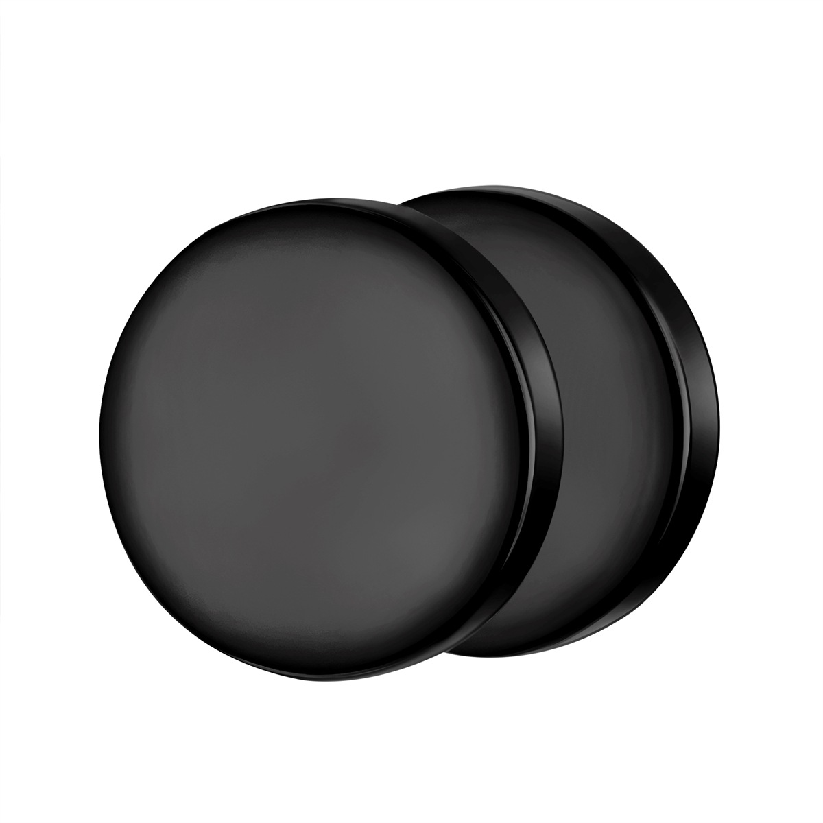 Paar Ohrstecker TRUE REBELS "TR334", schwarz, Ohrringe, Herren, 9,9mm, Edelstahl