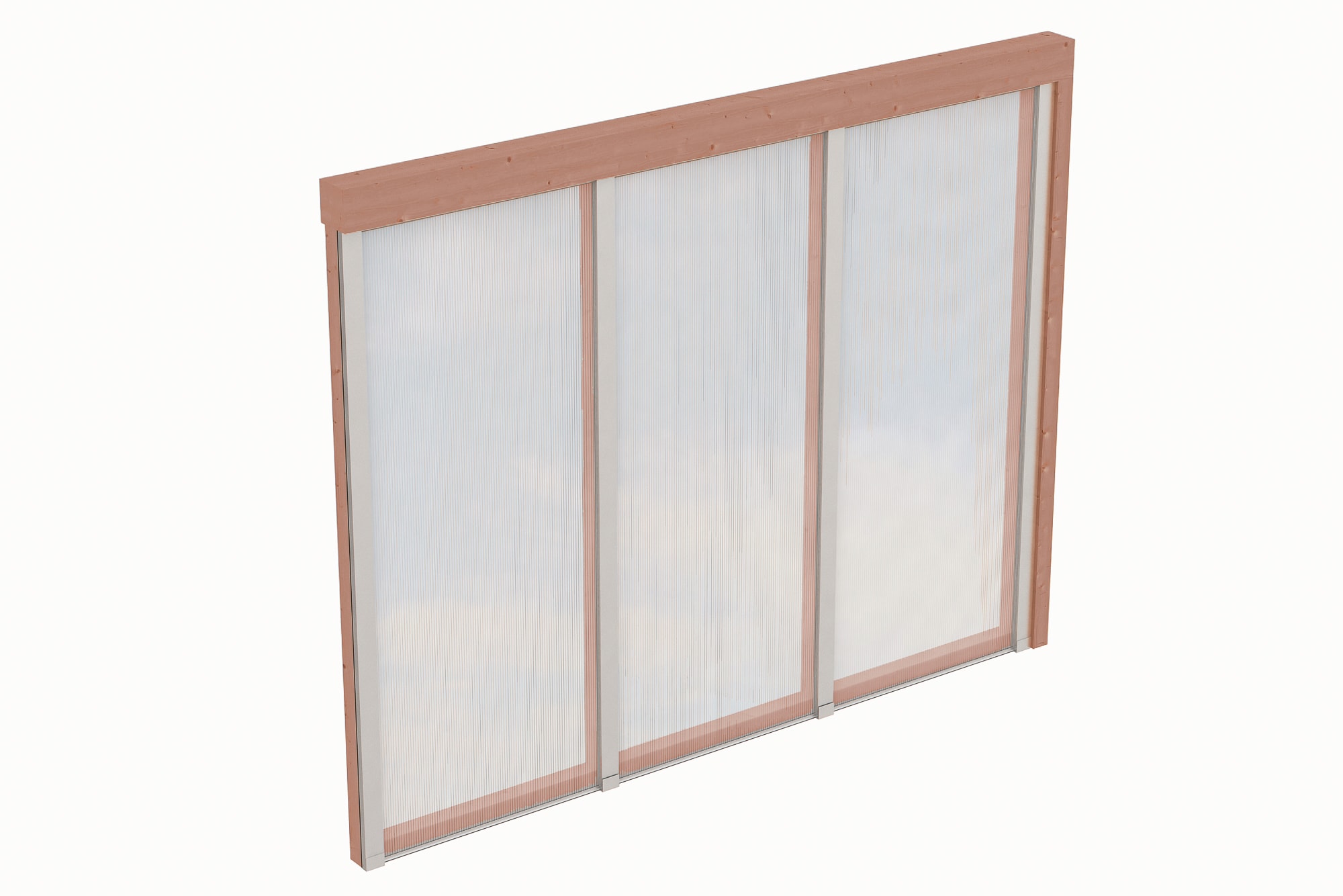 Skan Holz Seitenwand m. Polycarbonatplatten 255 x 200 cm Douglasie Natur günstig online kaufen