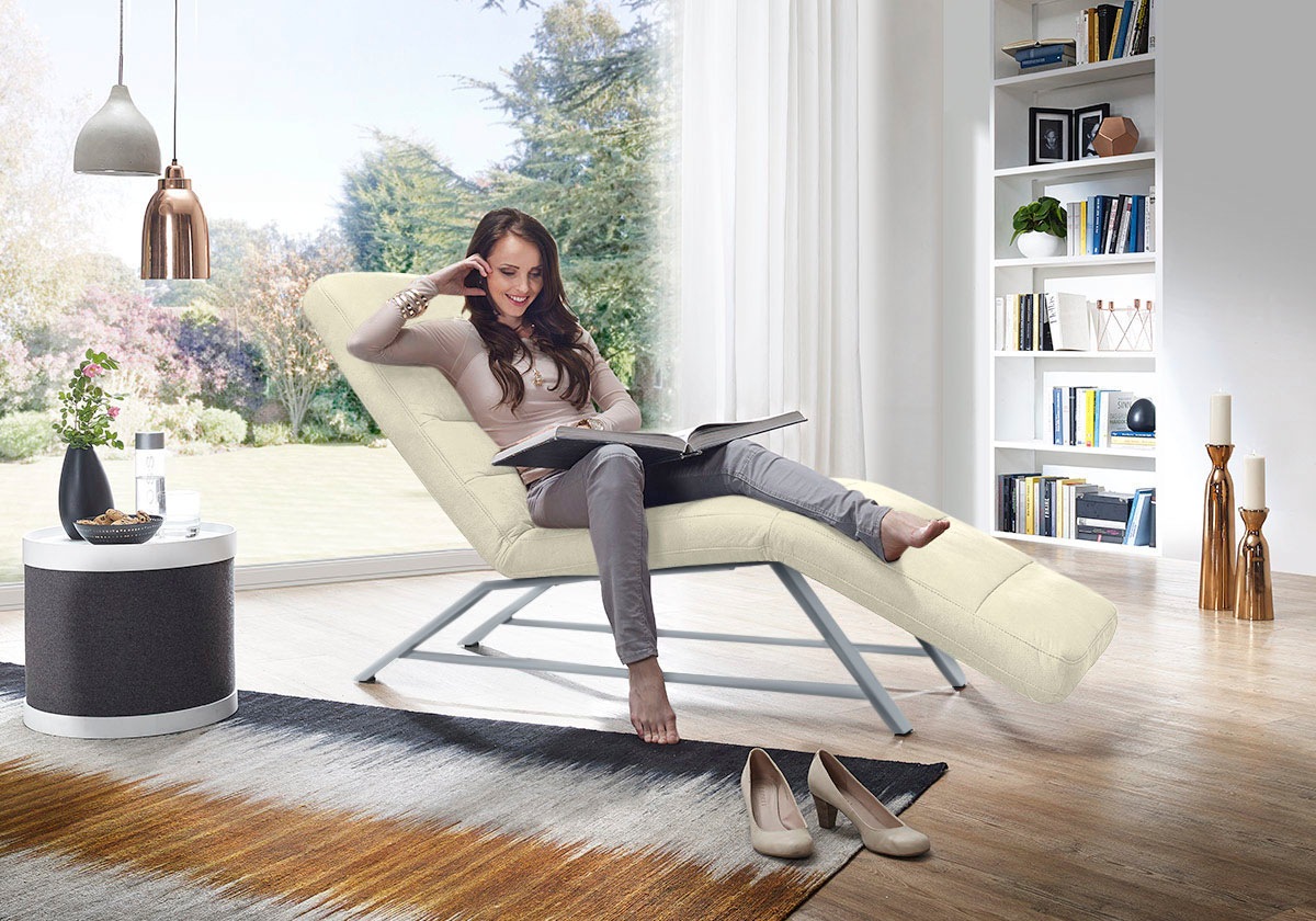 W.SCHILLIG Relaxliege »daily dreams«, Funktionsliege wahlweise mit Motor, Gestell matt, Breite 65 cm