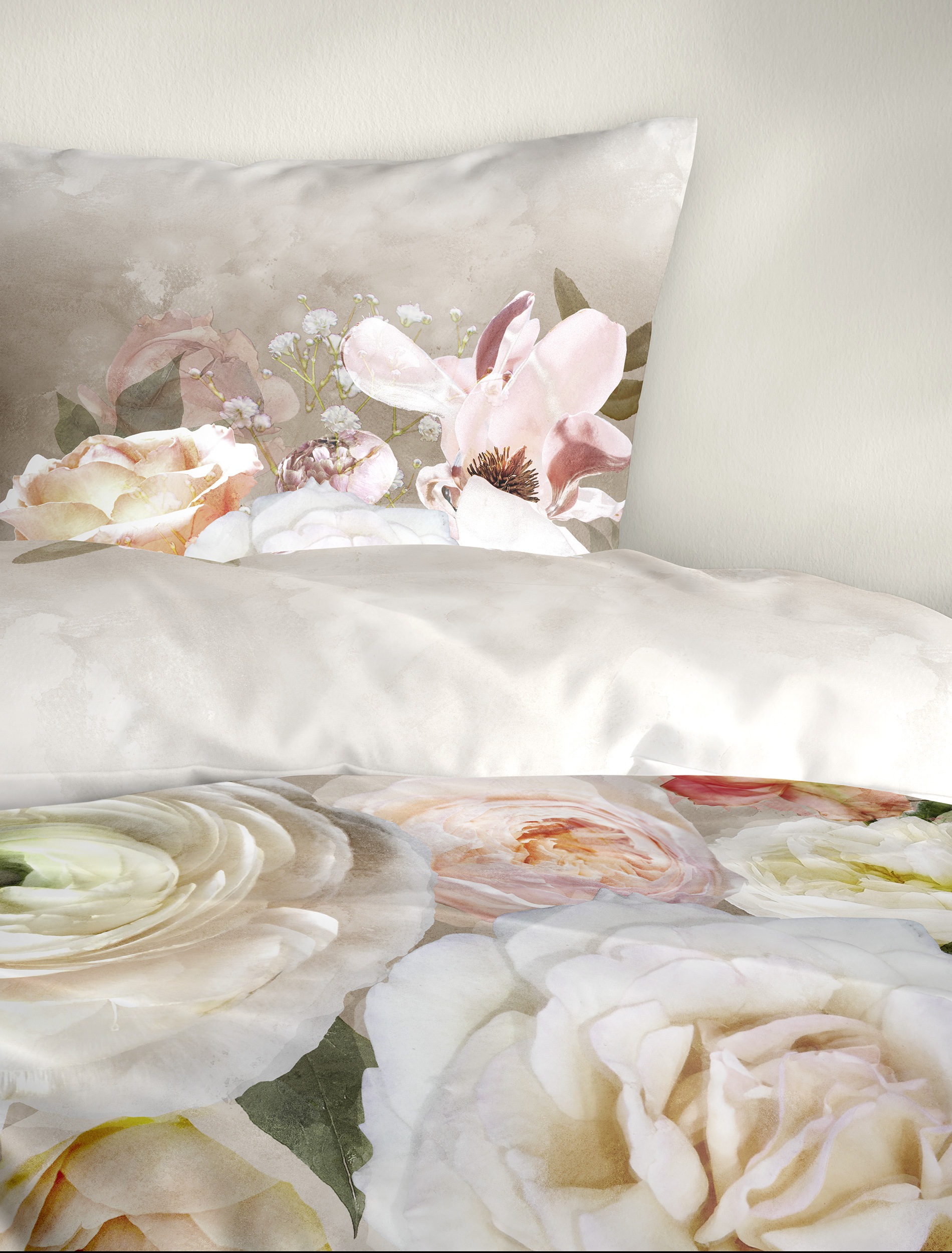 BIERBAUM Bettwäsche »Bettwäsche 5325« 2 Mako-Satin, 100  % Baumwolle, pflegeleicht, seidig glänzend