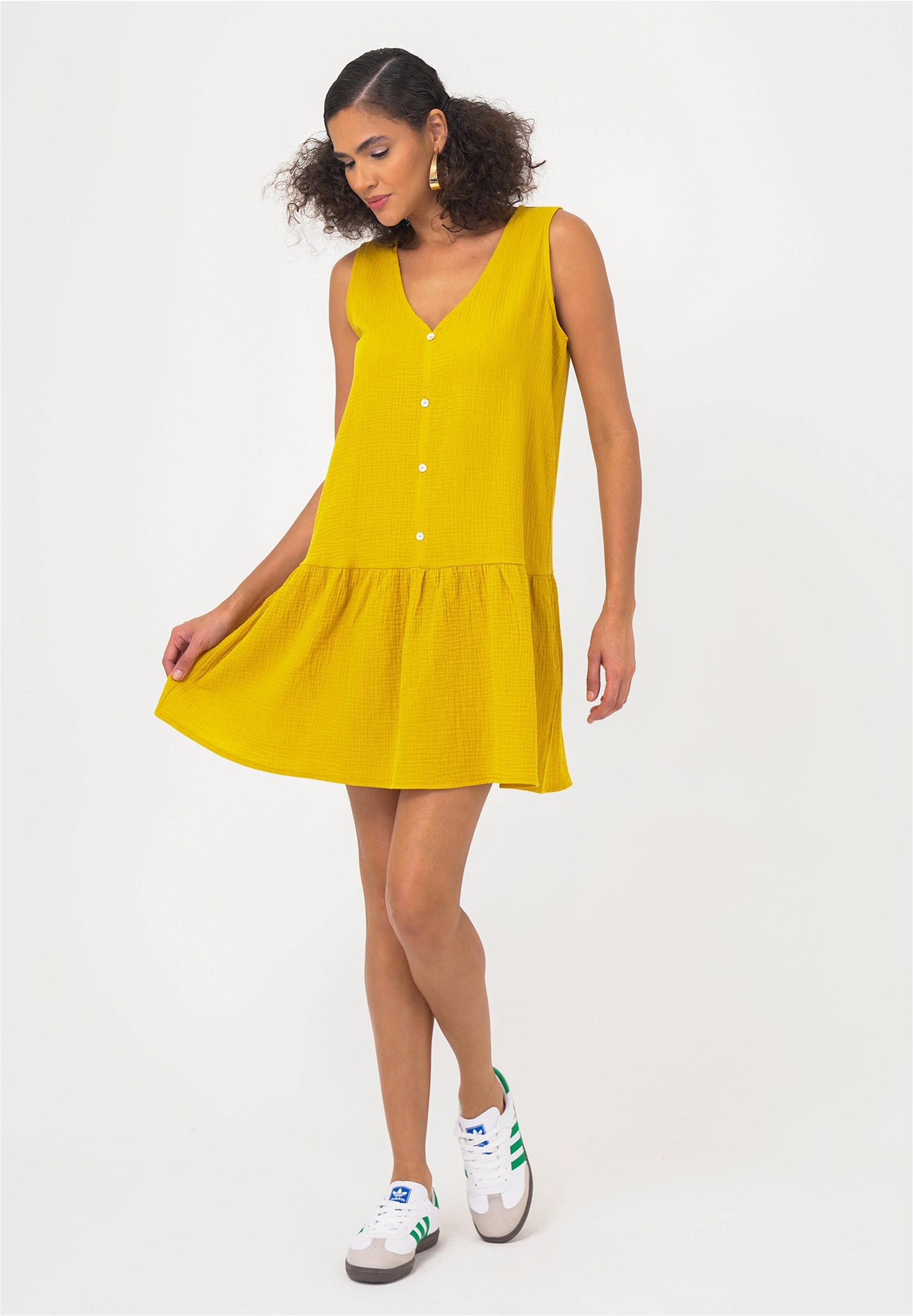 Thumbnail - freshlions Jerseykleid "Penelope", mit klassischem V-Ausschnitt