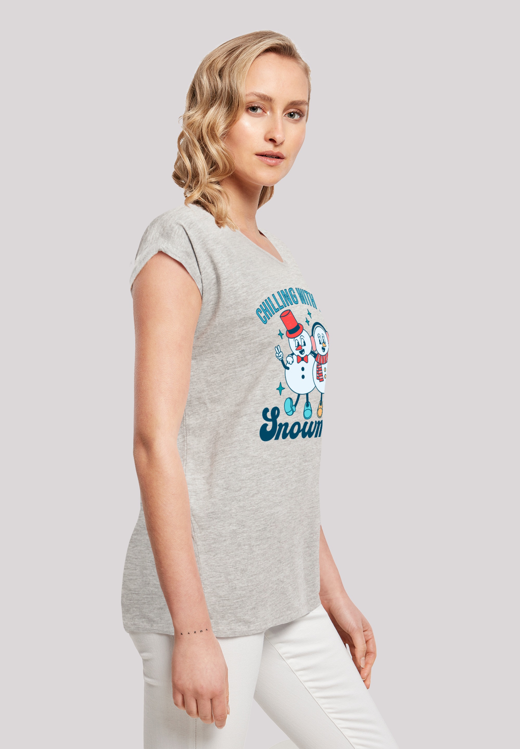 F4NT4STIC T-Shirt »Chilling with My Snowmies«, Premium Qualität
