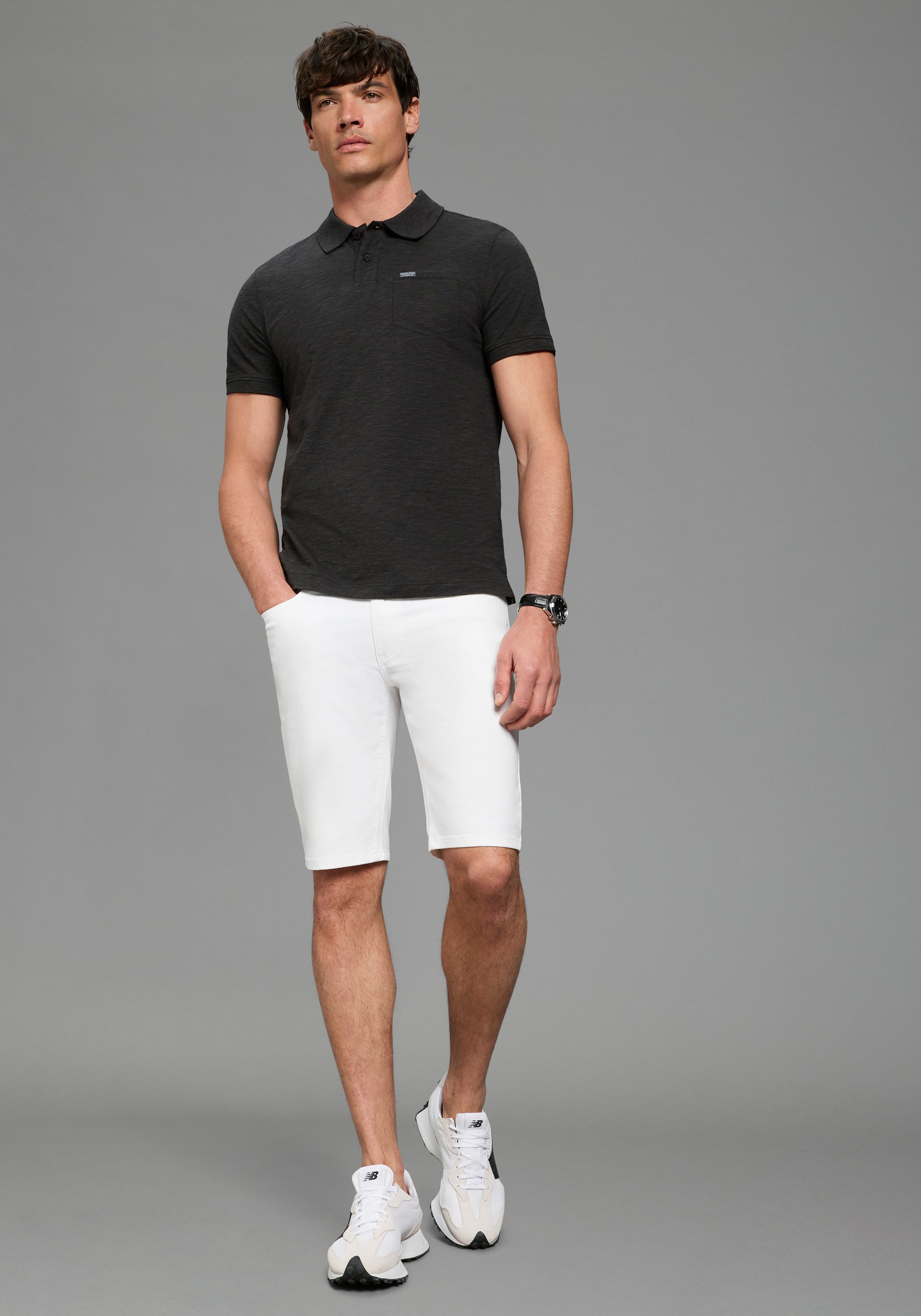 Bruno Banani Herren Slub Poloshirt Grau 4XL 3