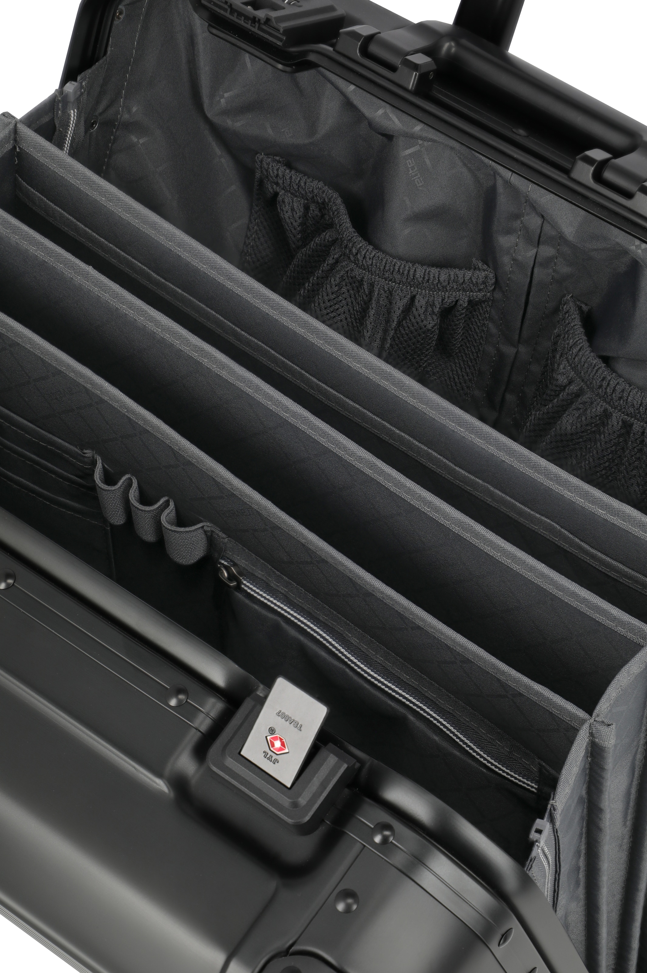 travelite Hartschalen-Trolley »NEXT Trunk Reisekoffer Aluminium« 32 l 4 Rollen Koffer, mit extra großem Stauraum und stabilem Rahmen