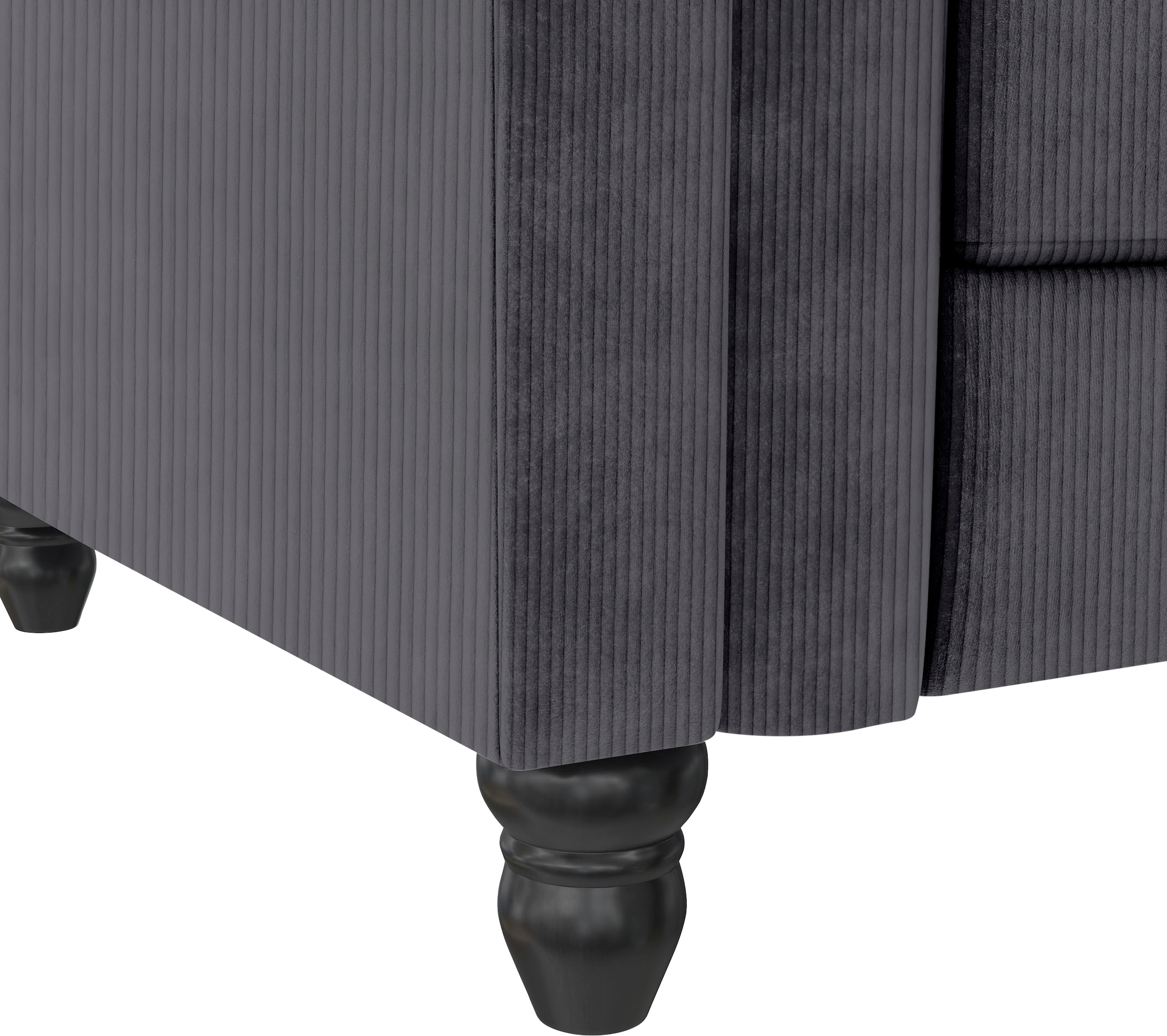 Dorel Home Ecksofa »Felix II, L-Form, Schlafsofa 241cm (Liegefl. 108/195 cm),«, verstellb. Rückenlehne, Recamiere wechselbar, Cord