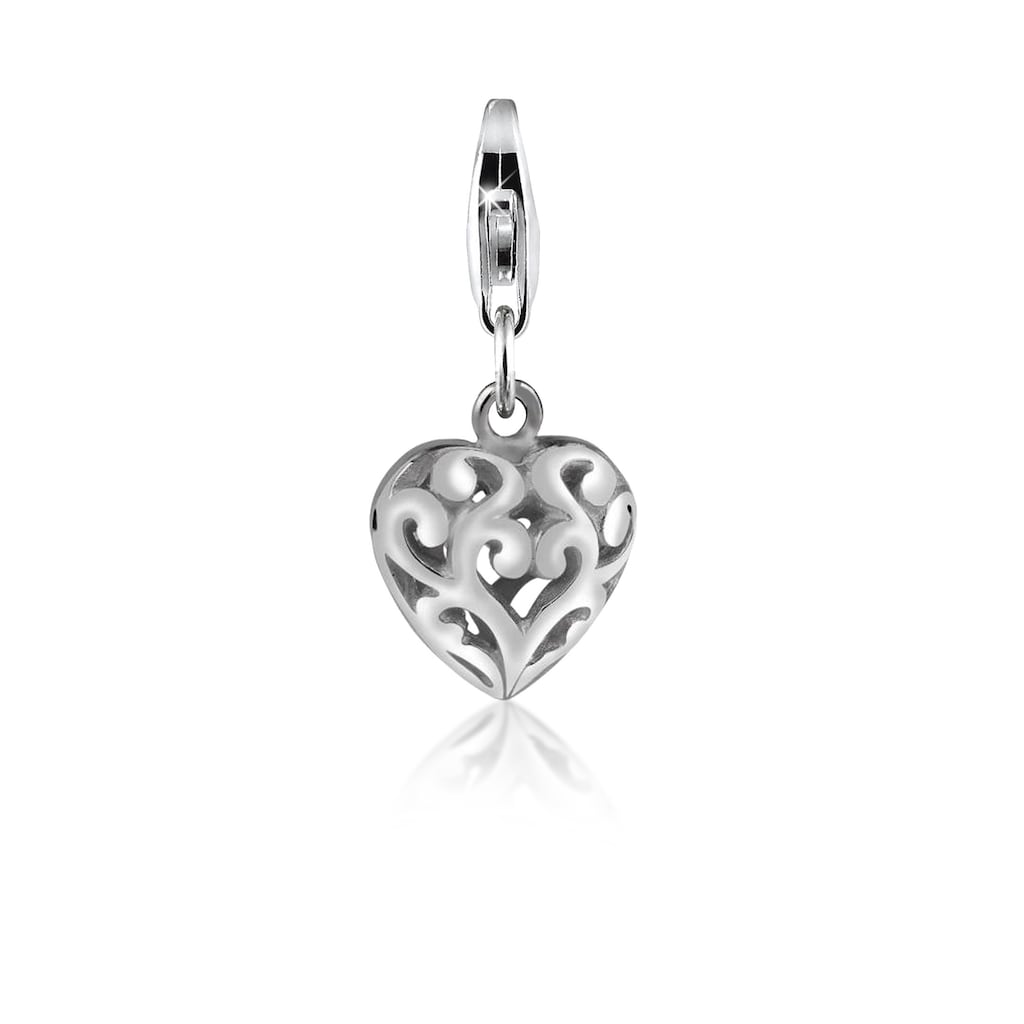 Nenalina Charm-Einhänger »Herz Ornament Anhänger Love liebe 925 Silber«