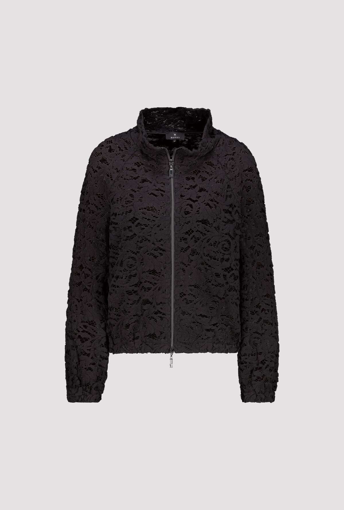 Monari Strickjacke »Jacke Strickjacke Spitze« Regular fit mit Stehkragen