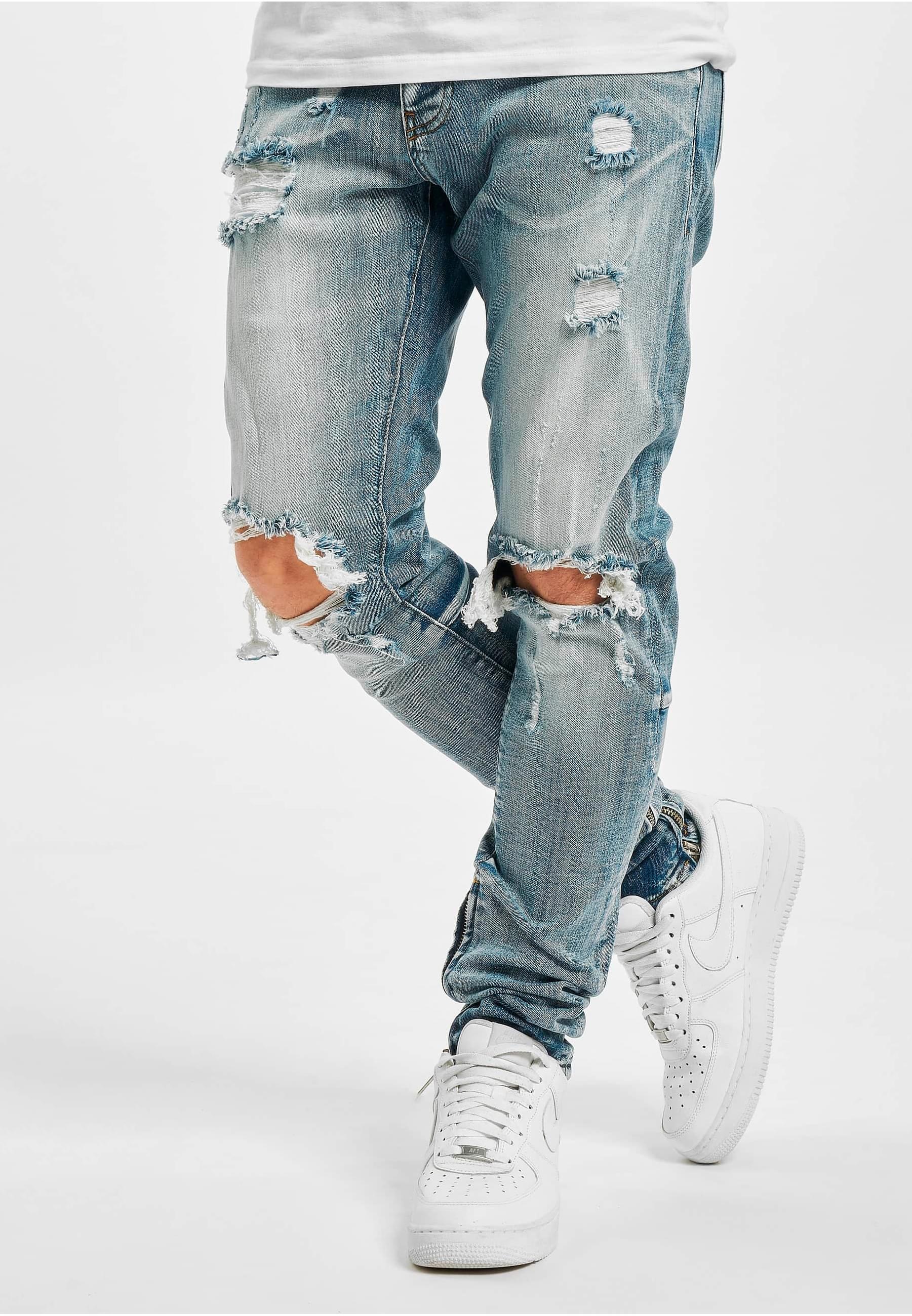 2Y Studios Bequeme Jeans »2Y Studios Herren 2Y Destroyed Straight Fit Jeans«, (1 tlg.)