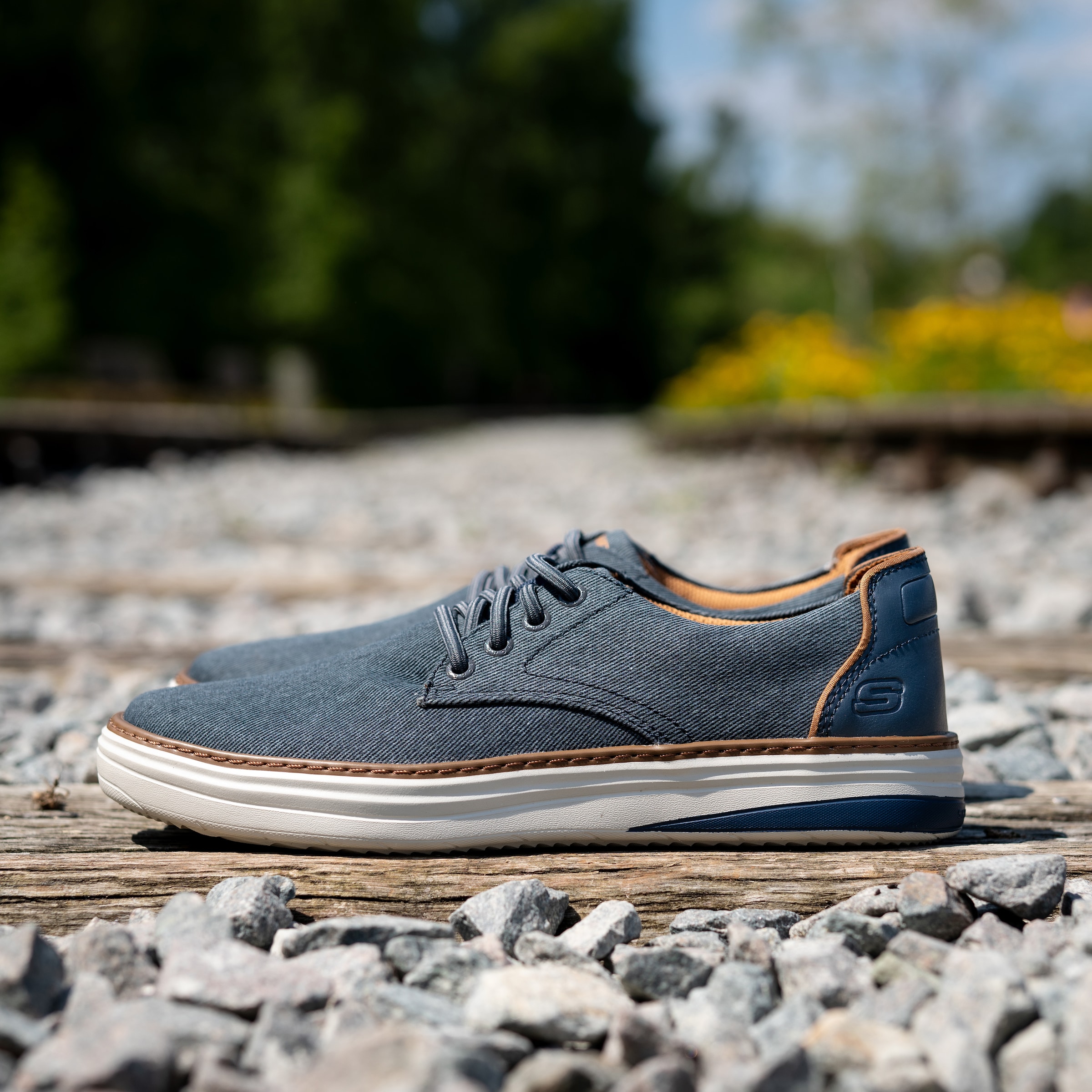 Skechers Sneaker »HYLAND-RATNER«, Sommerschuh, Schnürschuh in veganer Verarbeitung