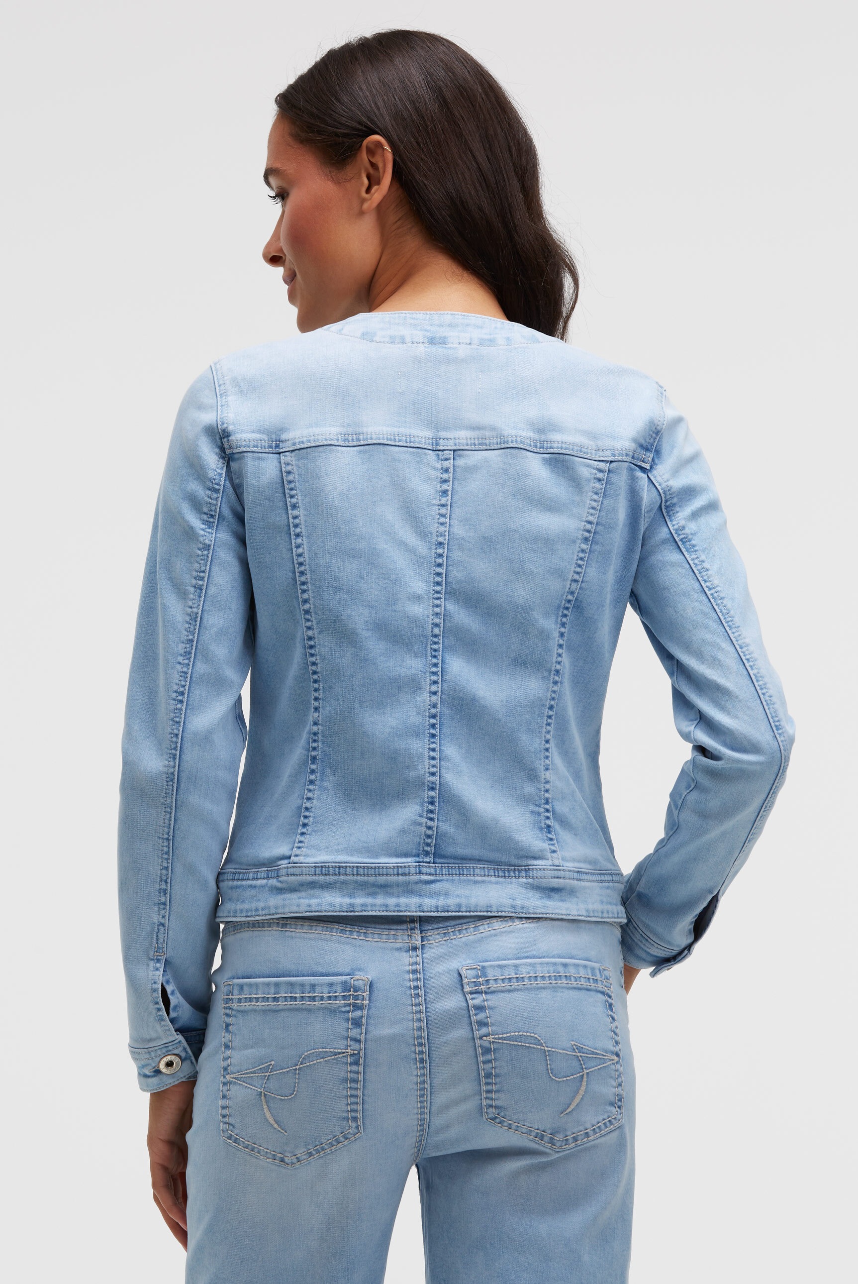 SOCCX Jeansjacke ohne Kapuze mit Brusttaschen