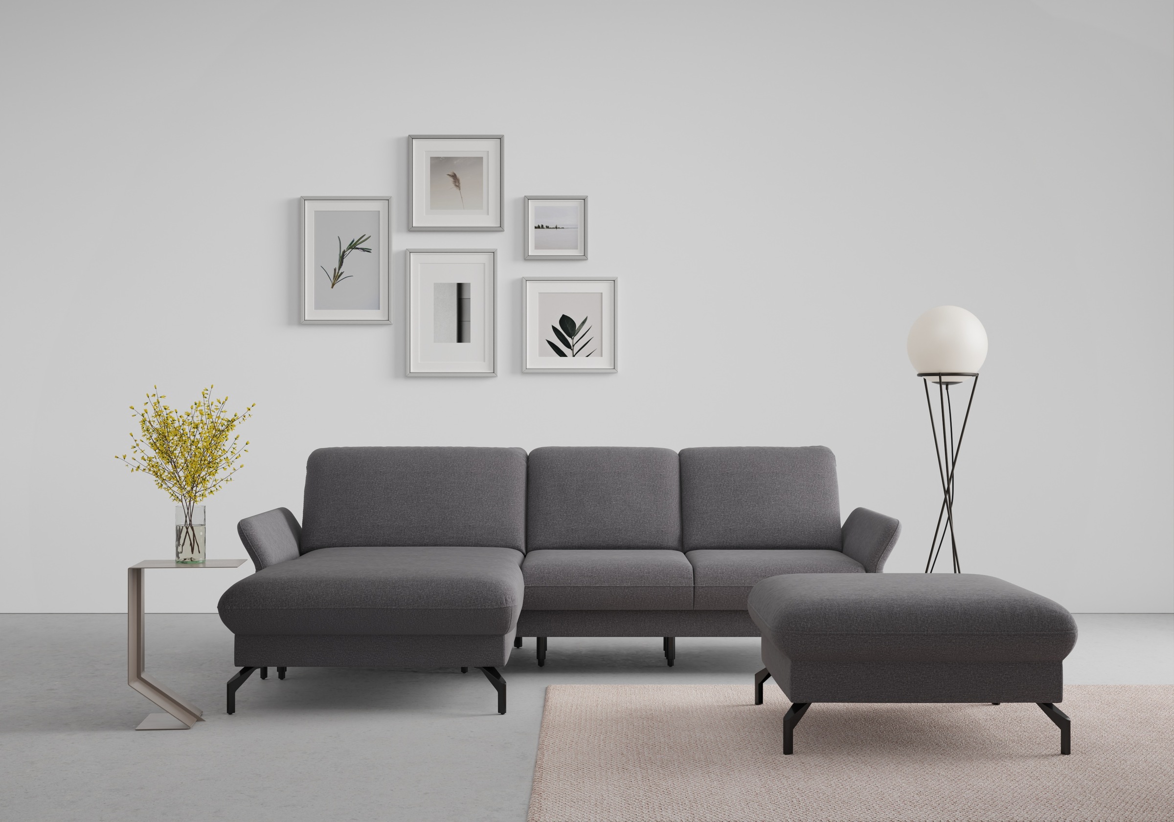 sit&more Ecksofa "Fashion L-Form" wahlweise mit Kopfteilverstellung und Vorziehsitz, motorisch