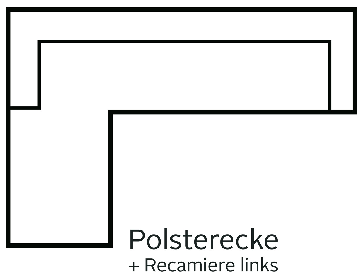 Home affaire Ecksofa »Juist L-Form«, mit Kopfteilverstellung und schwarzen Metallkufen