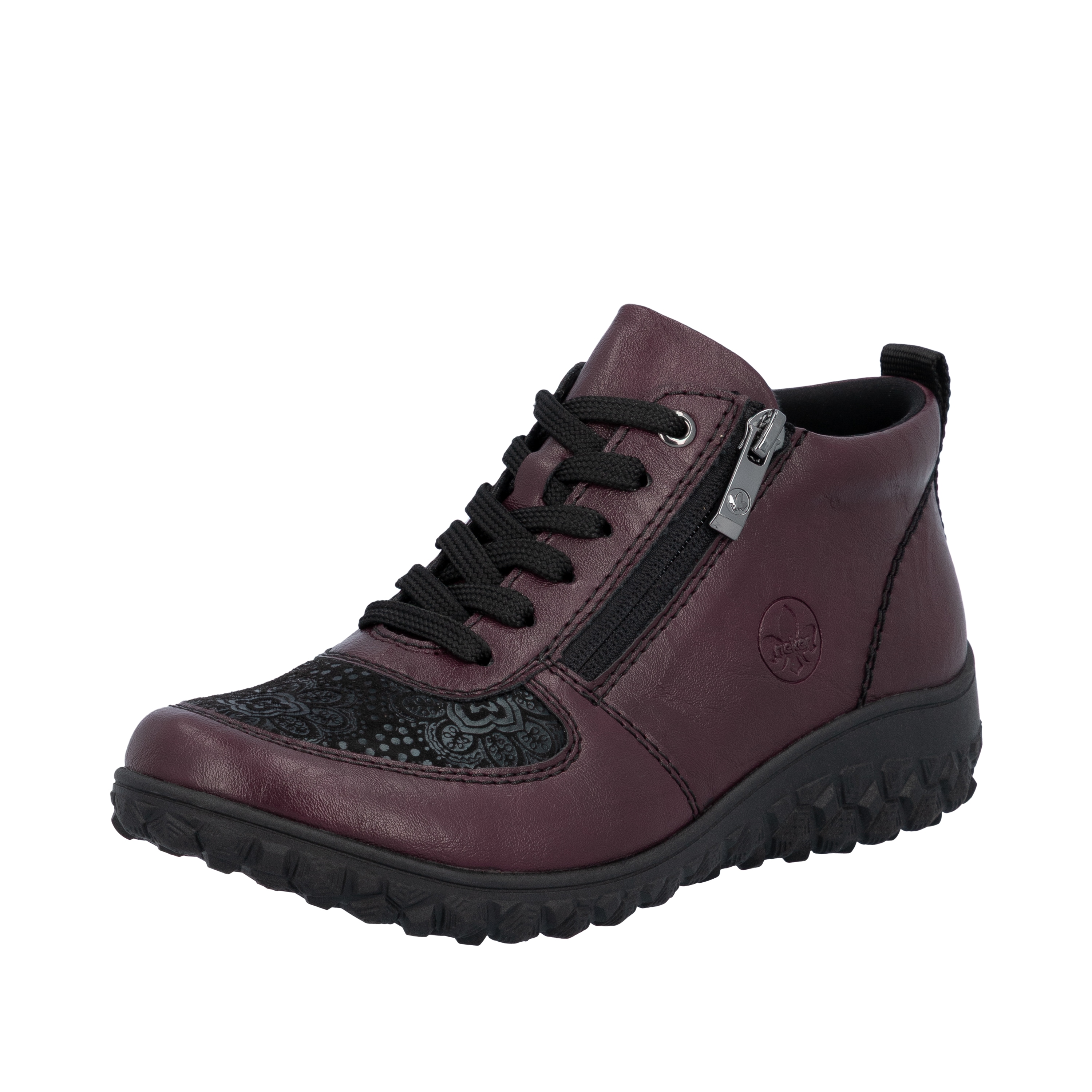 Rieker Sneakerboots High Top Sneaker, Schnürboots, Stiefelette mit floralem Muster