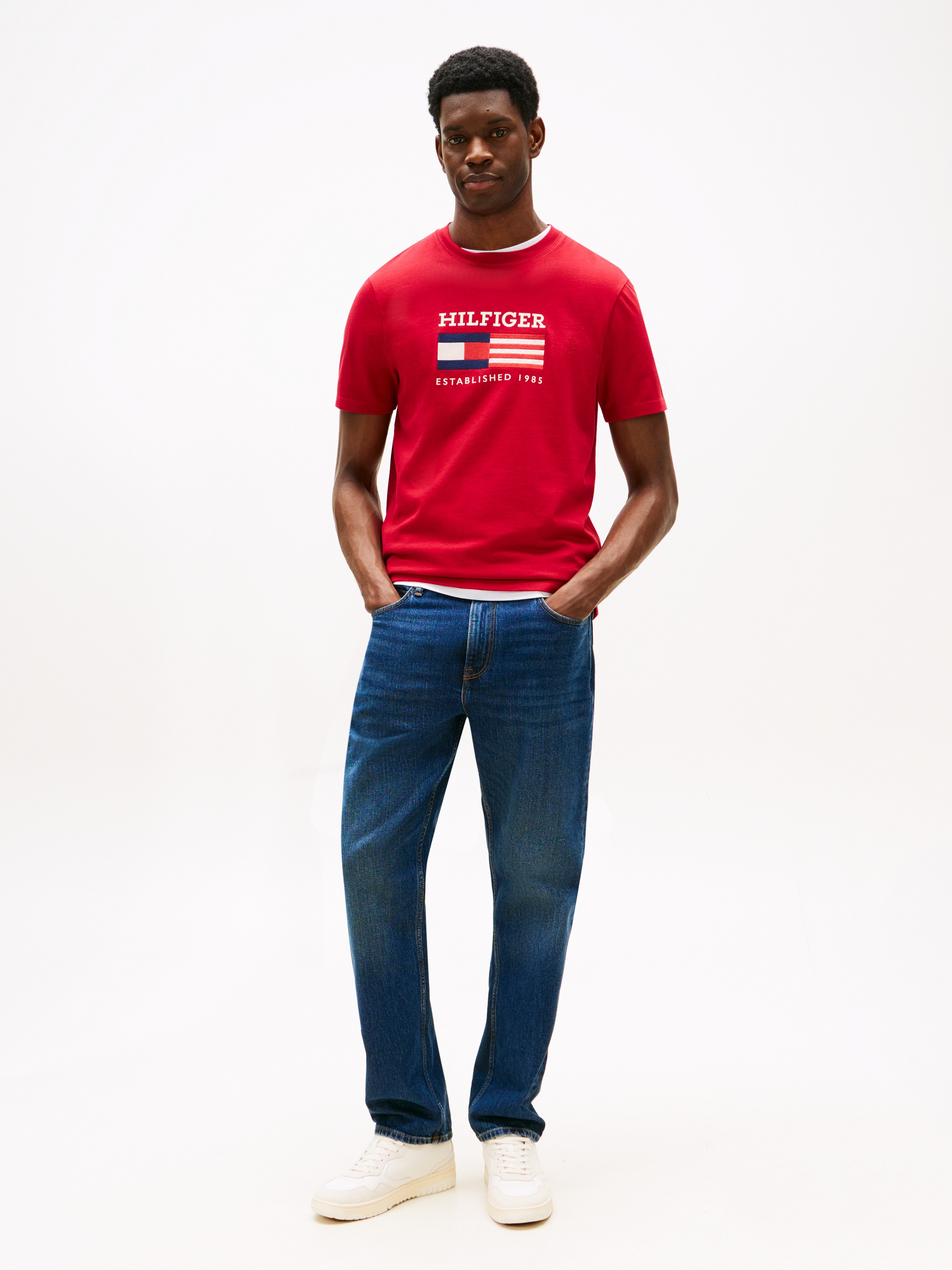 Tommy Hilfiger T-Shirt "AMERICANA MONOTYPE FLAG BOX TEE", Mit markanter Sti günstig online kaufen