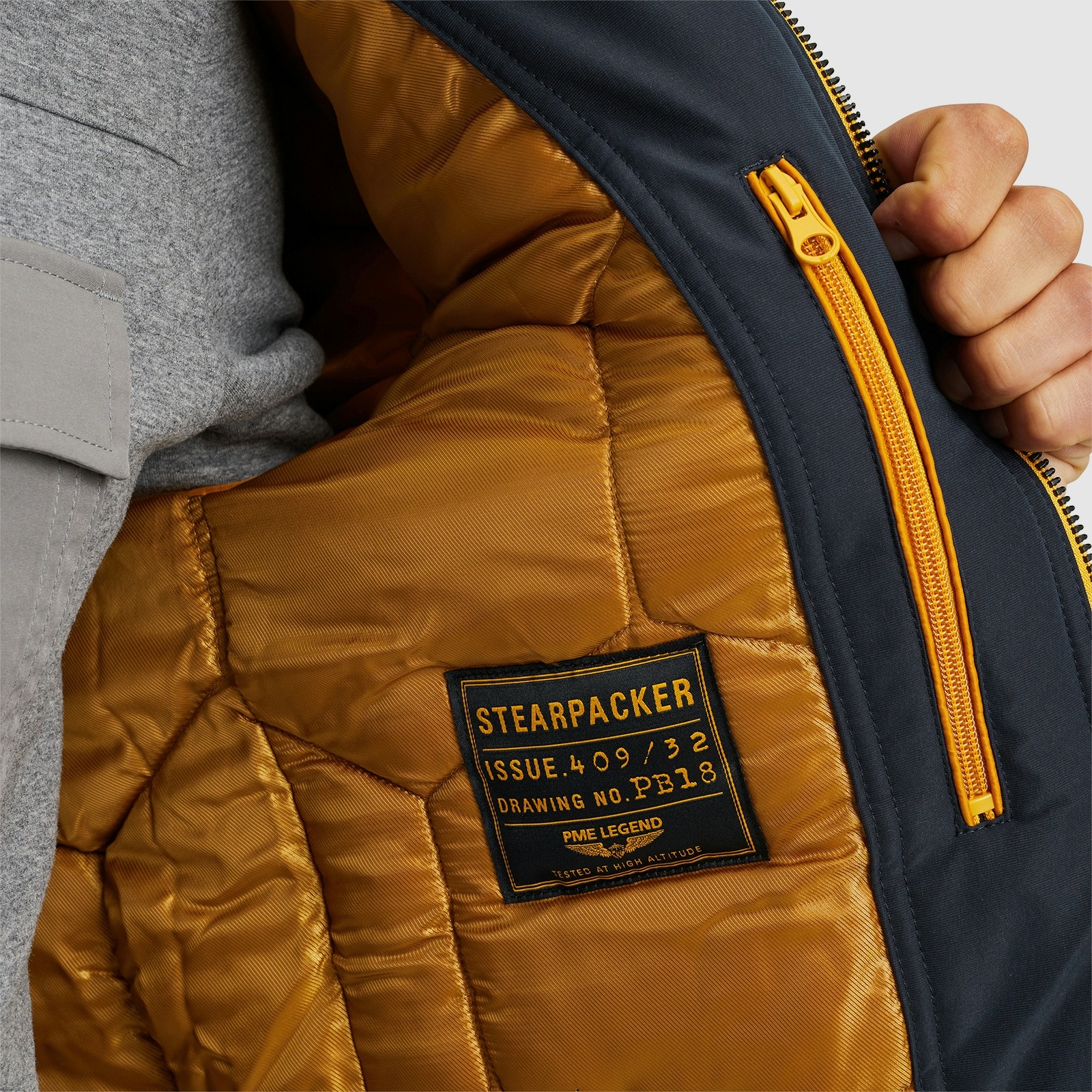 PME LEGEND Outdoorjacke »Semi long jacket STEARPACKER Ottoman«, mit Kapuze, mit Kapuze
